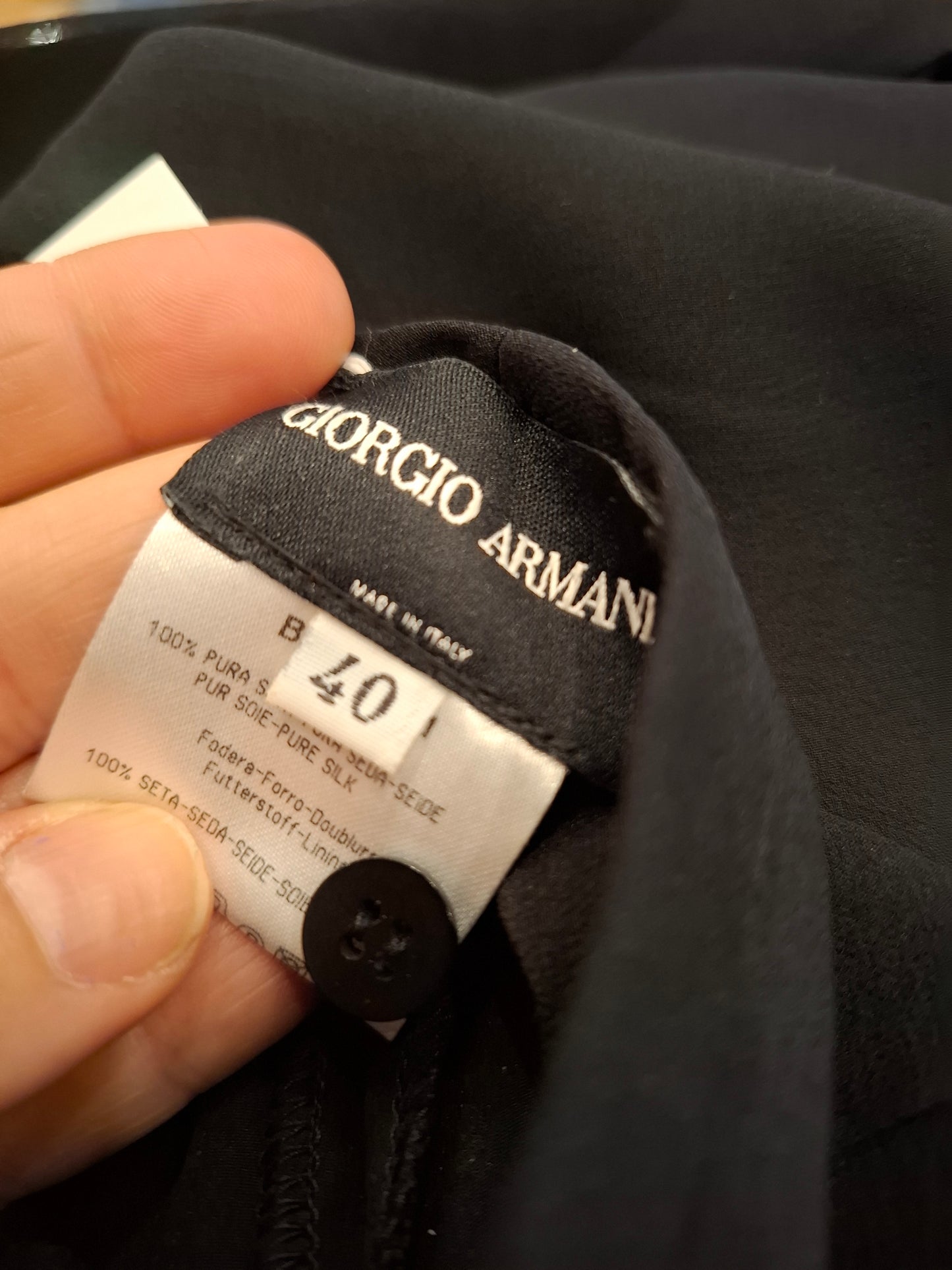 Pantalone pura seta tg40 Giorgio Armani volant