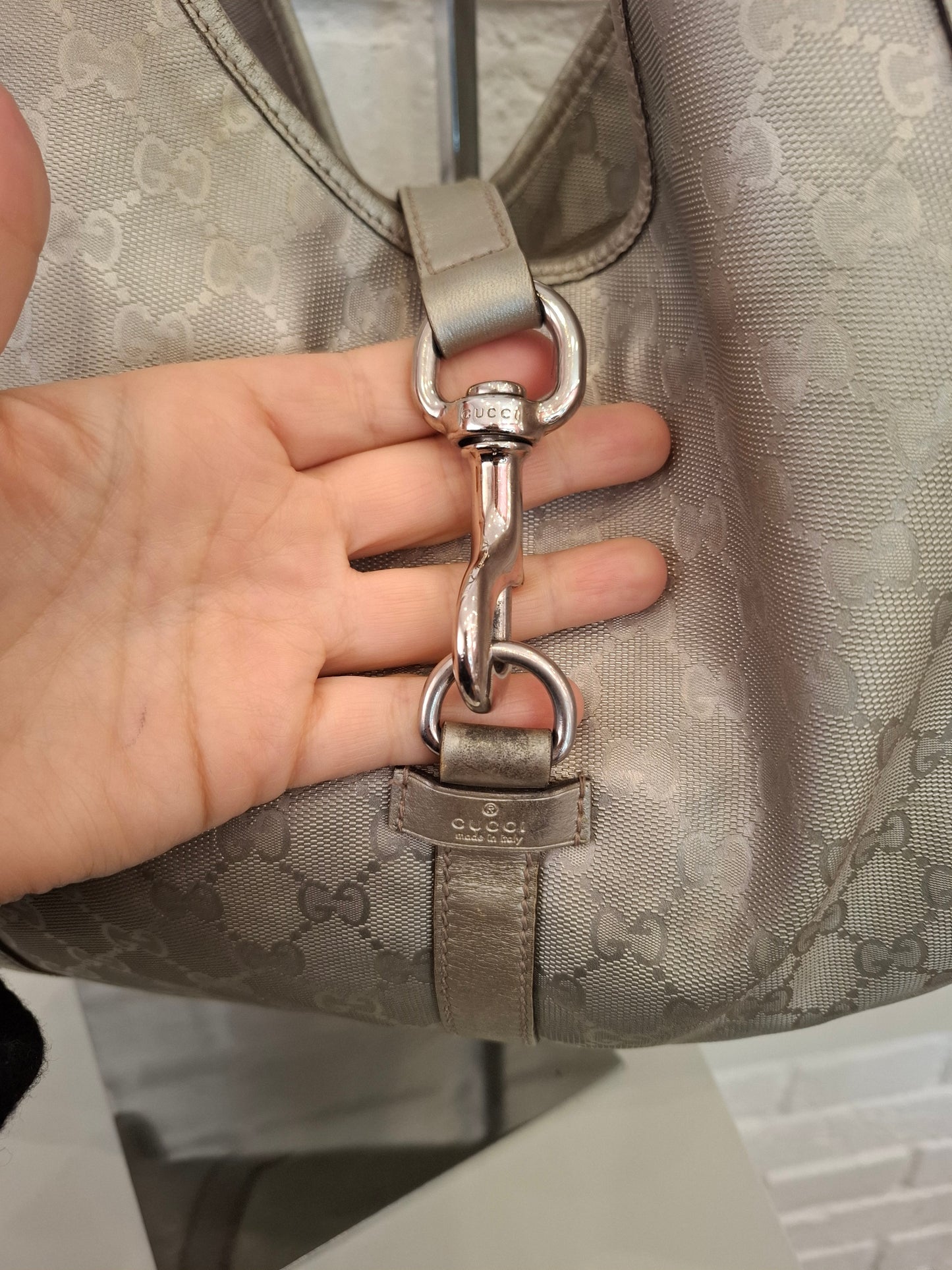 Borsa Gucci argentata Jackie