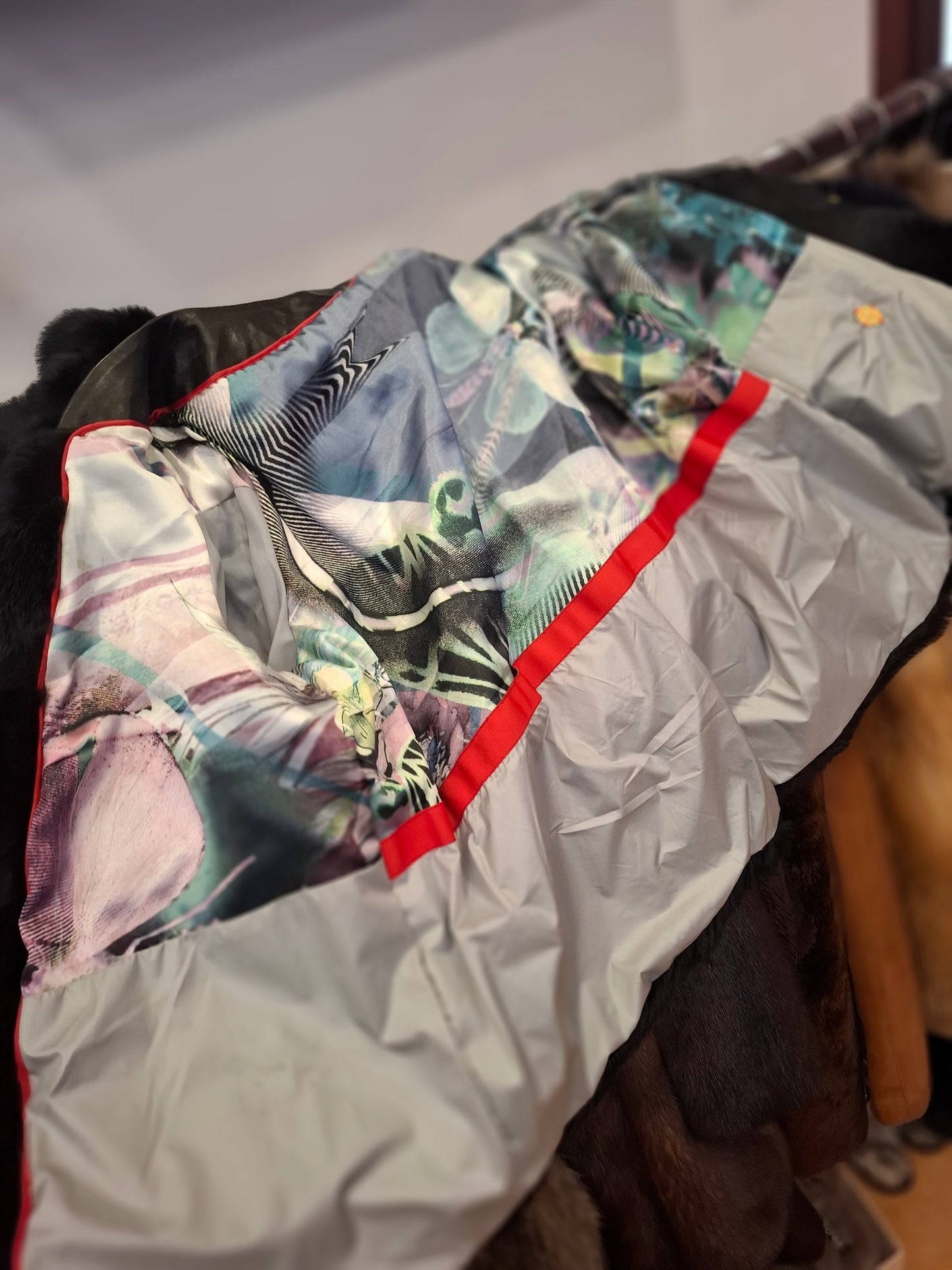 Pelliccia nera Lapin tg S/M