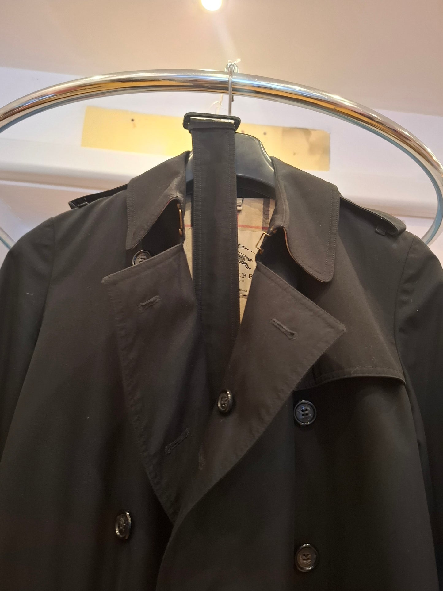 Trench Burberry nero tg 42