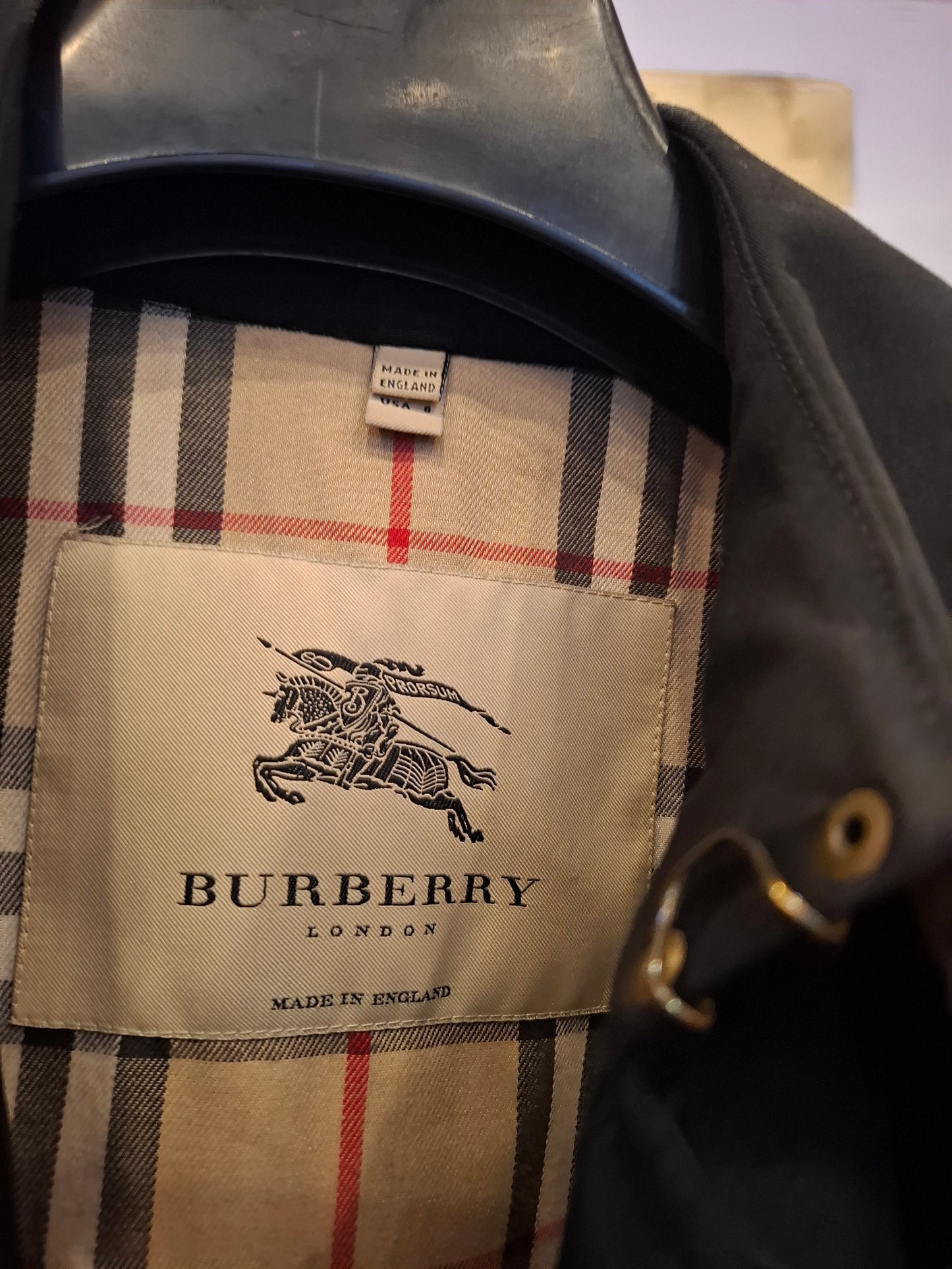 Trench Burberry nero tg 42