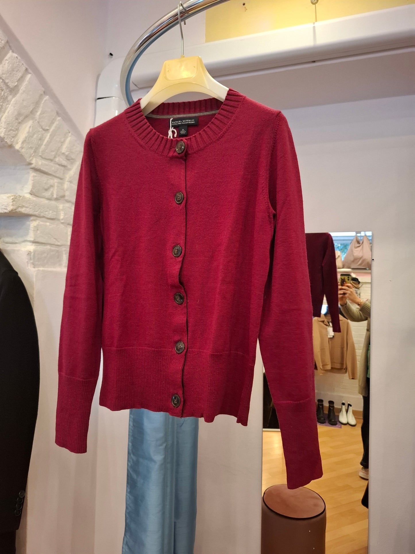 Cardigan Banana Republic magenta tg M