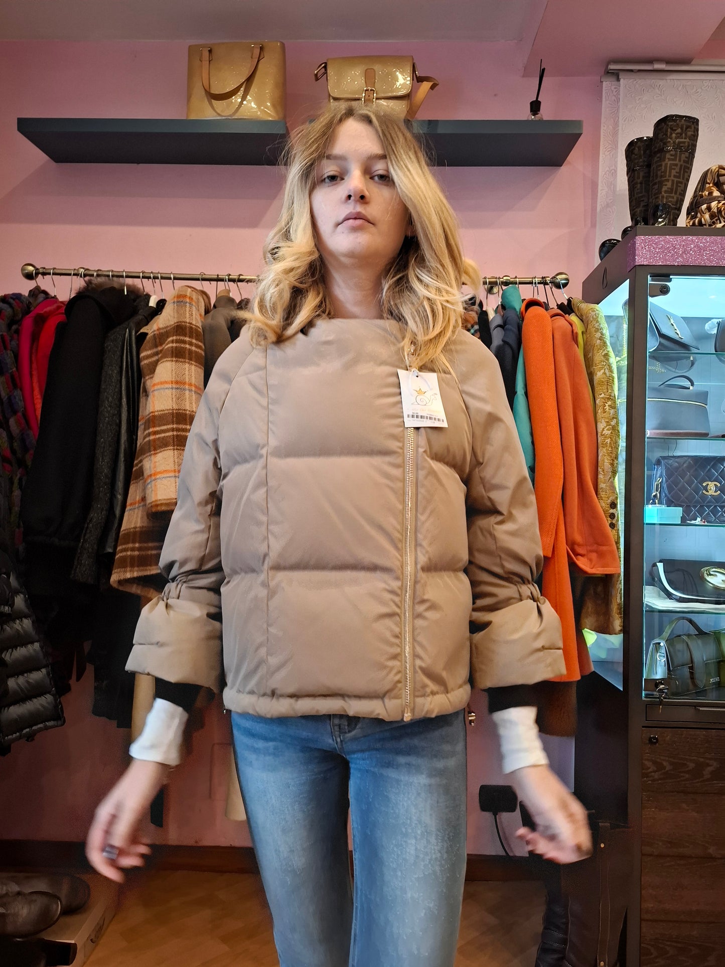 Piumino beige VLAB tg 40