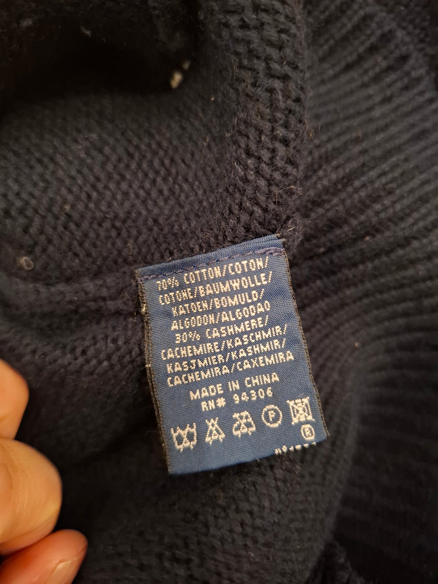 Golfino Ralph Lauren blu e bianco tg L