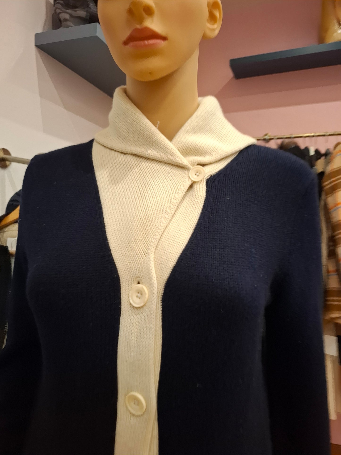 Golfino Ralph Lauren blu e bianco tg L