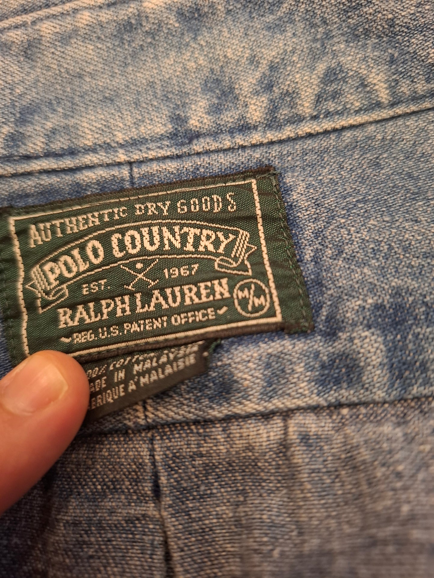 Camicia denim Ralph Lauren vintage tg M/L
