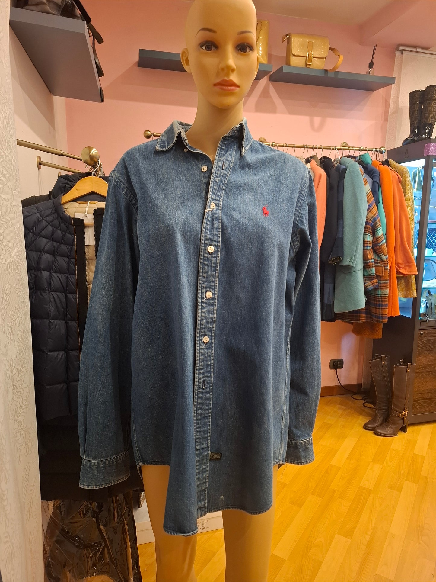 Camicia denim Ralph Lauren vintage tg M/L