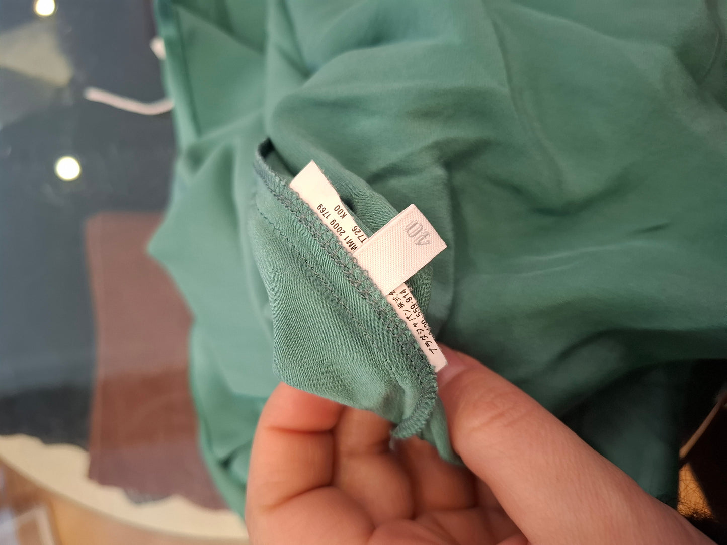 Blusa Miu Miu tg 40 verde pura seta