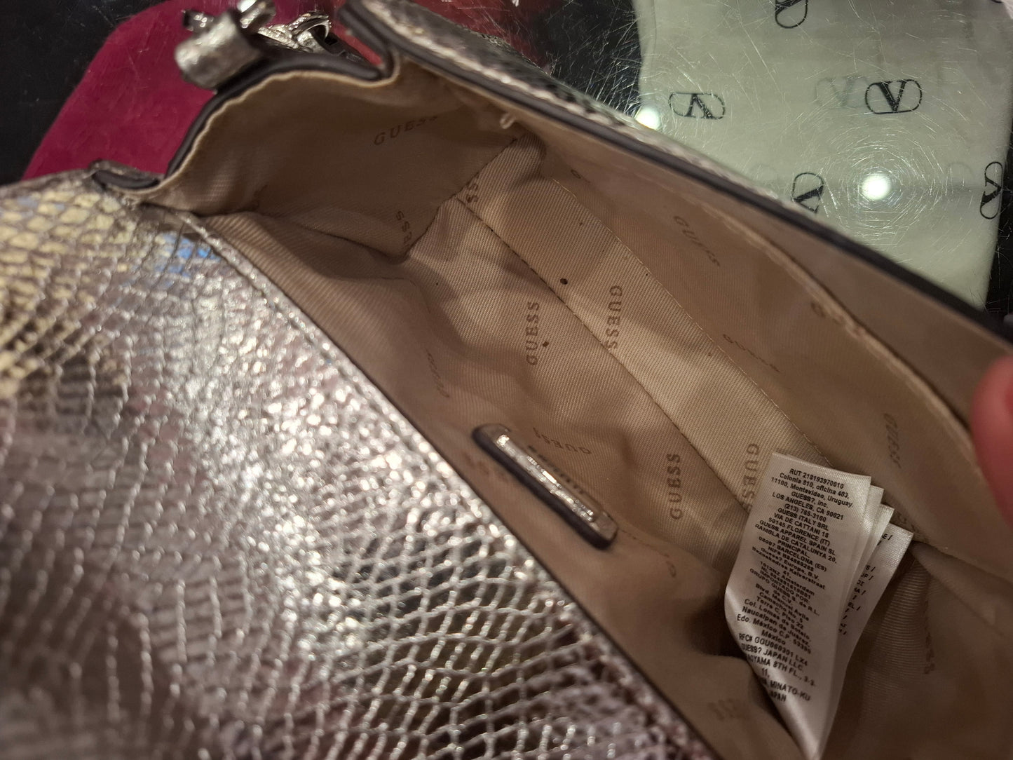 Borsa Guess argentata come nuova