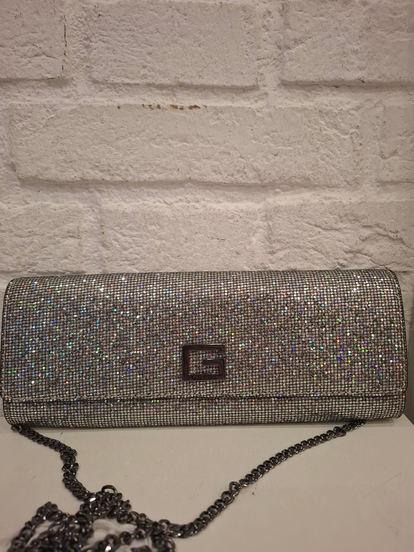 Pochette a mano guess glitter