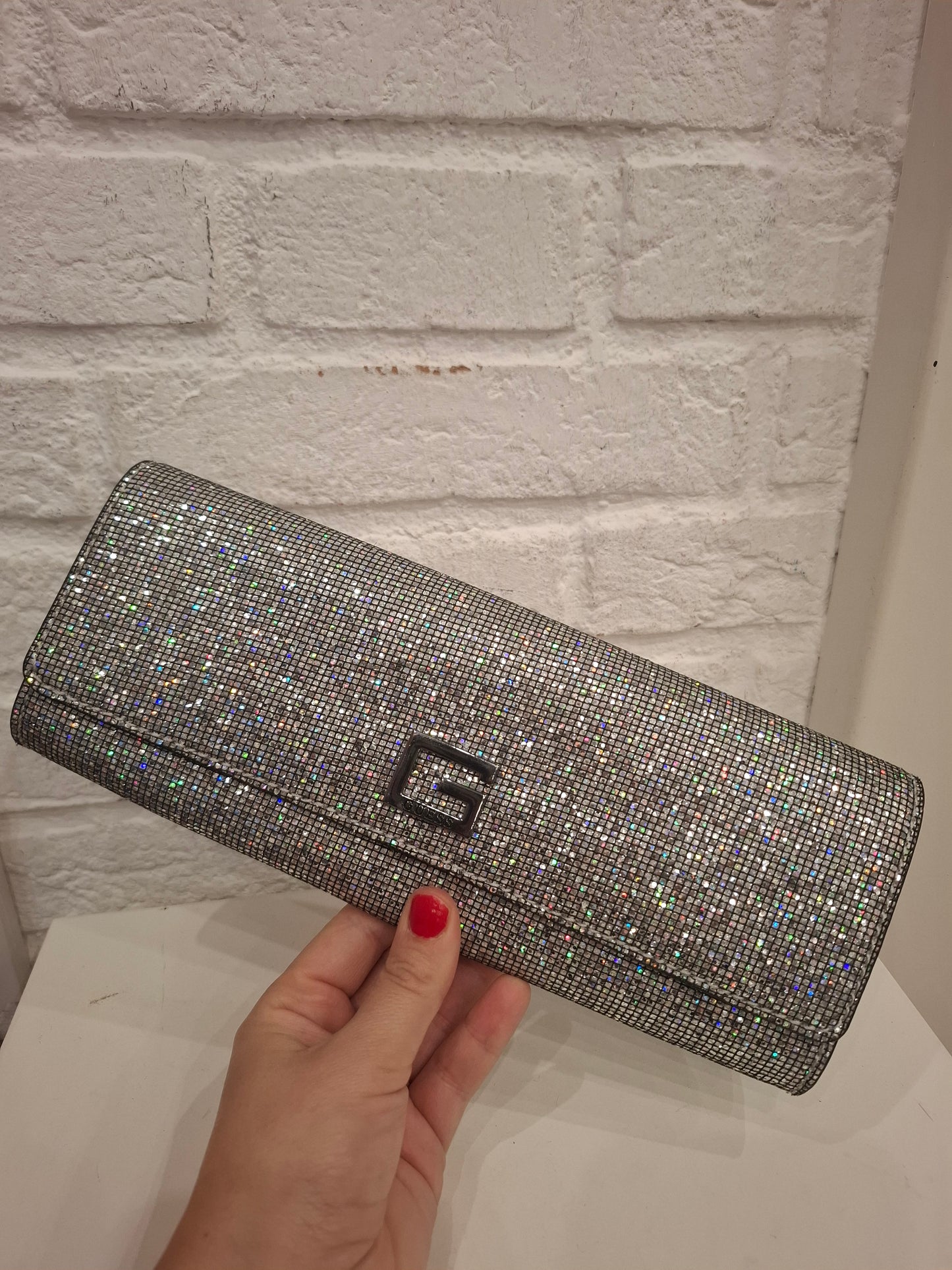 Pochette a mano guess glitter