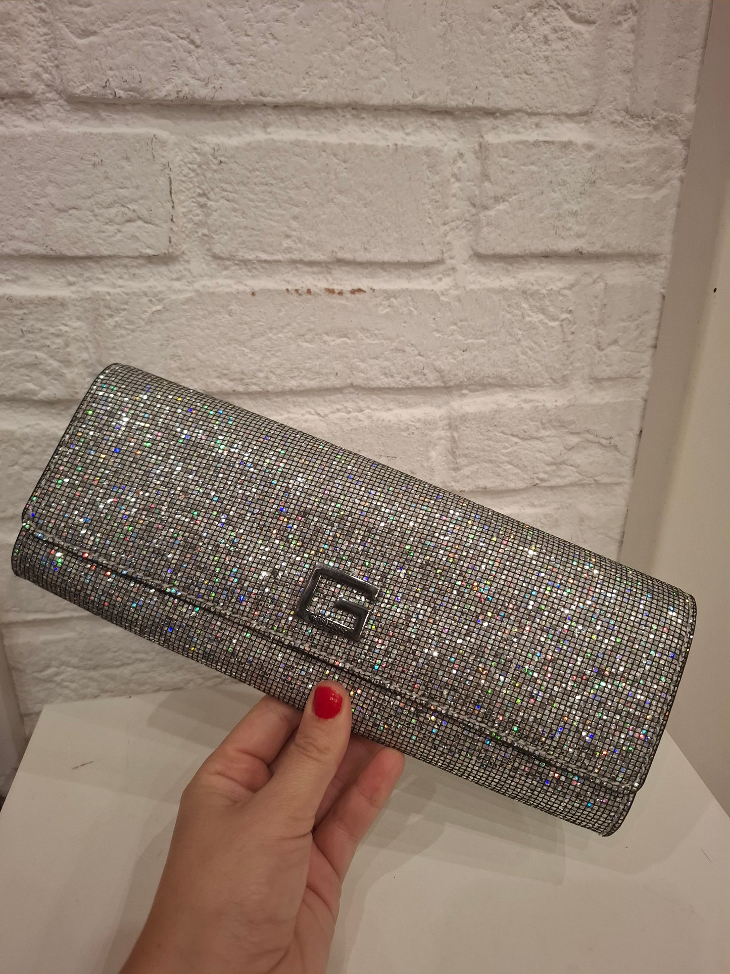 Pochette a mano guess glitter