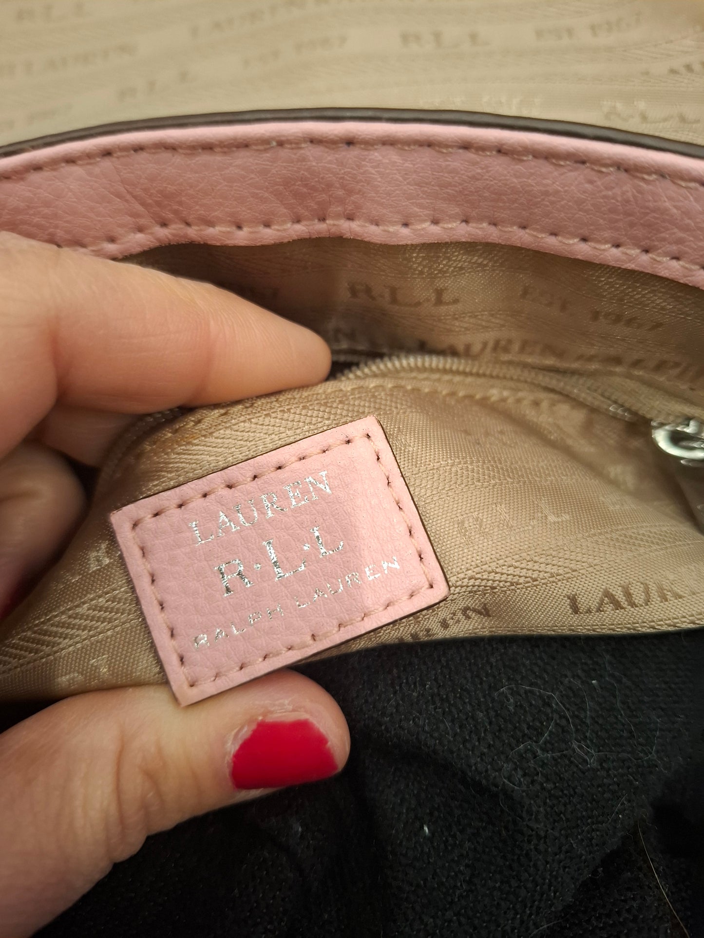 Tracolla Ralph Lauren rosa