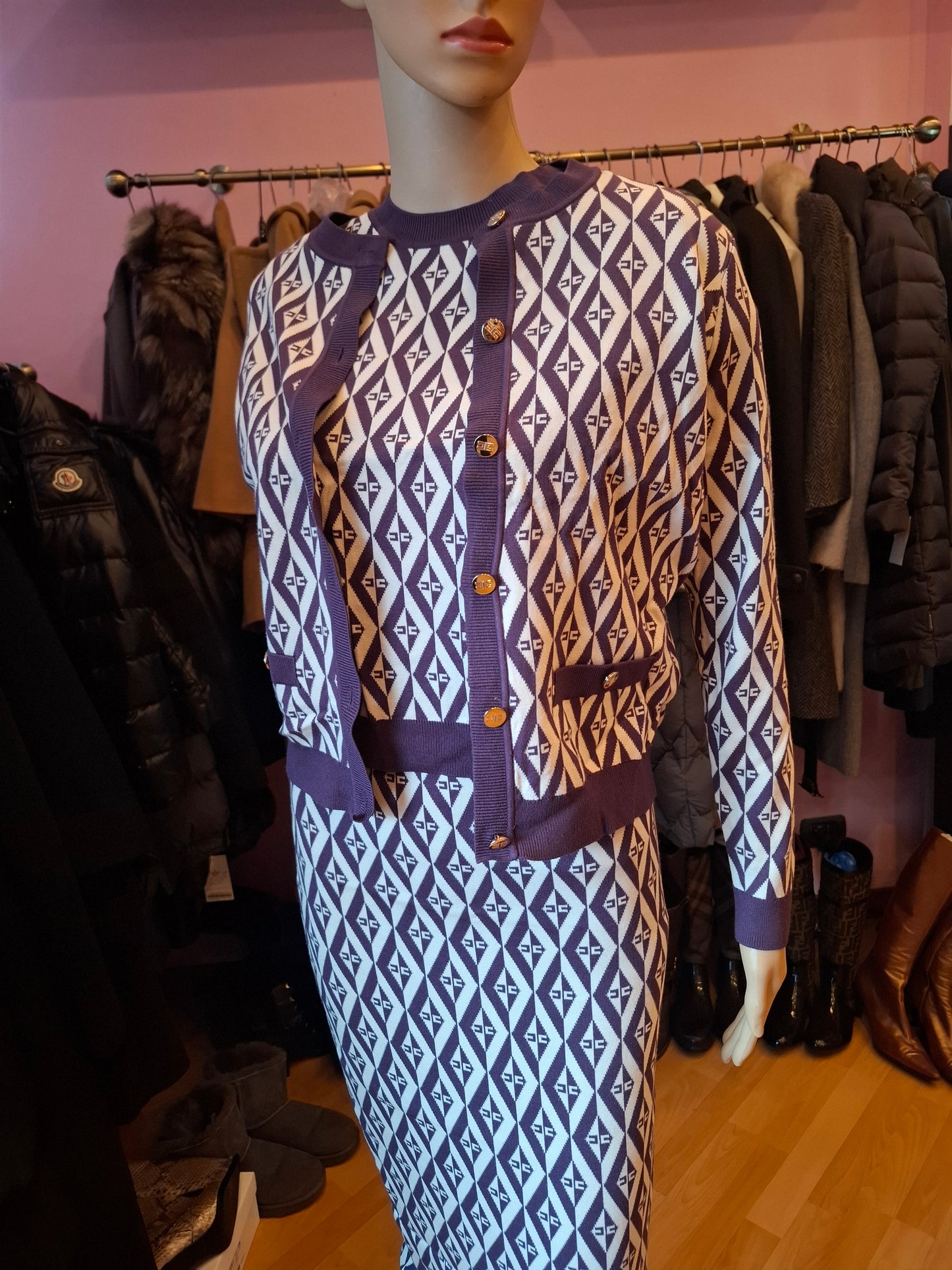 Completo Elisabetta Franchi viola tg 42