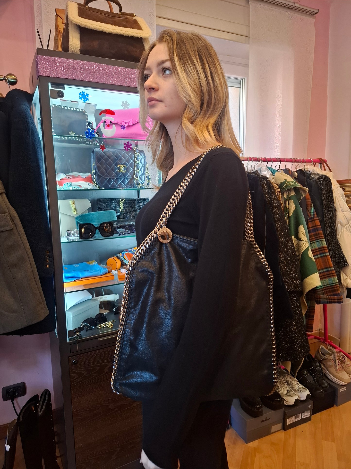 Falabella Stella Mccartney nera 2 catene come nuova