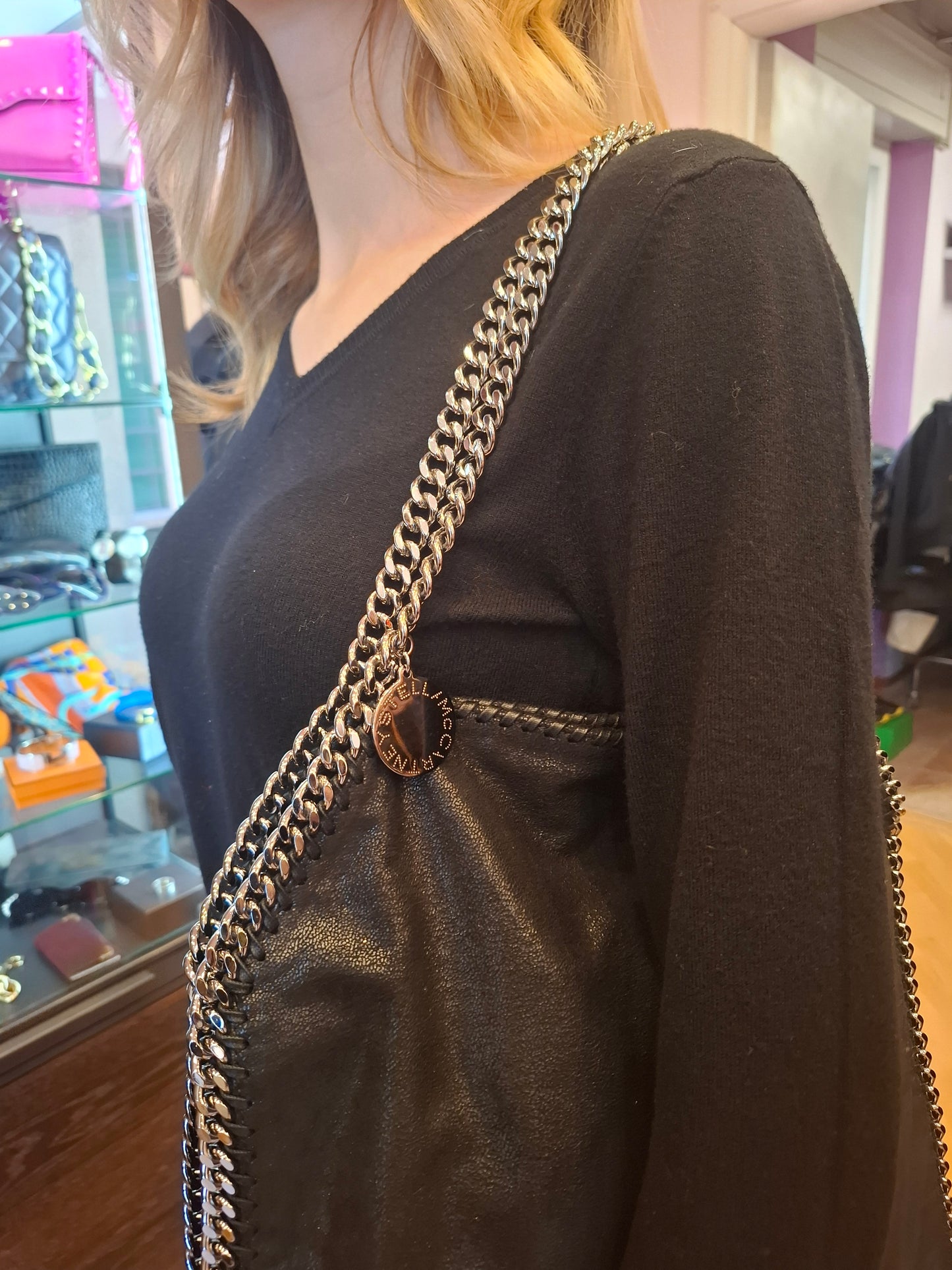 Falabella Stella Mccartney nera 2 catene come nuova