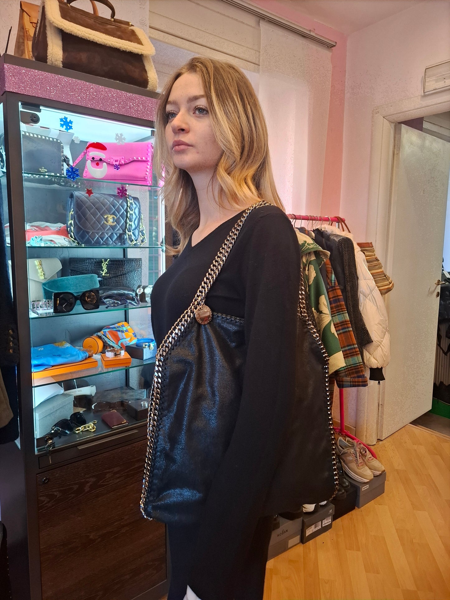 Falabella Stella Mccartney nera 2 catene come nuova