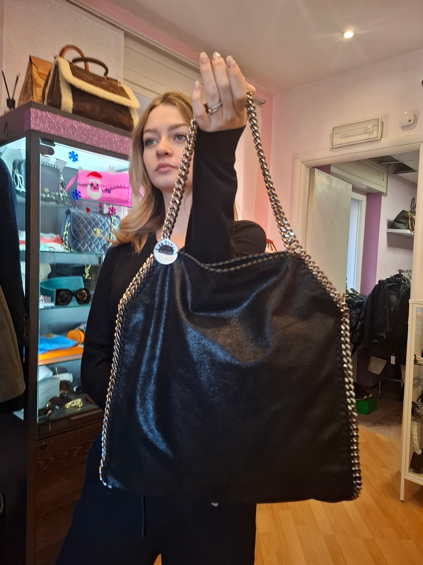 Falabella Stella Mccartney nera 2 catene come nuova