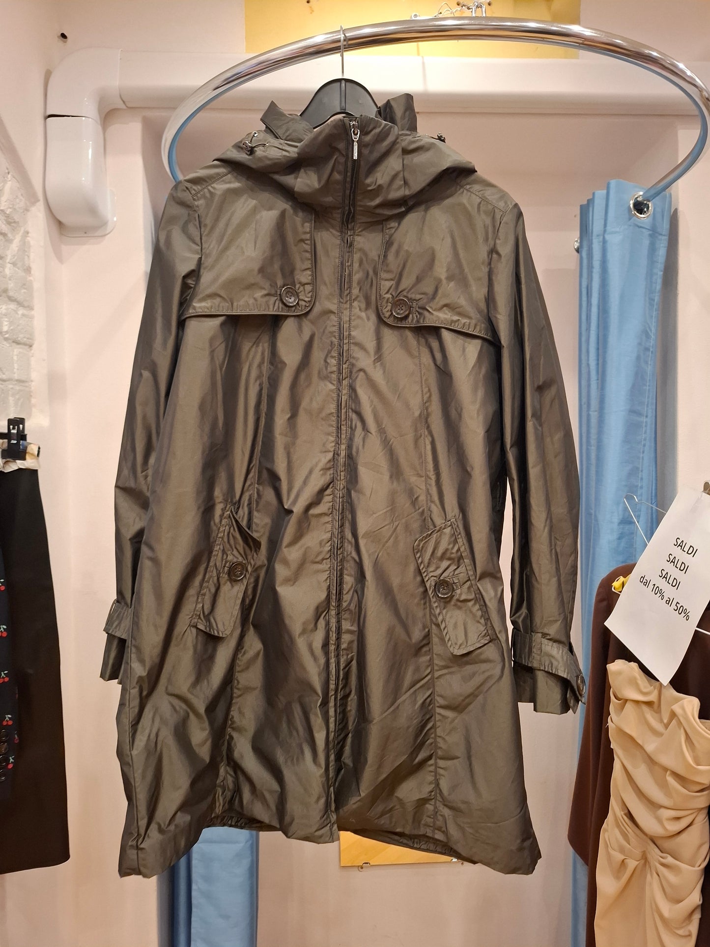 Trench MaxMara tg 44 verde oliva