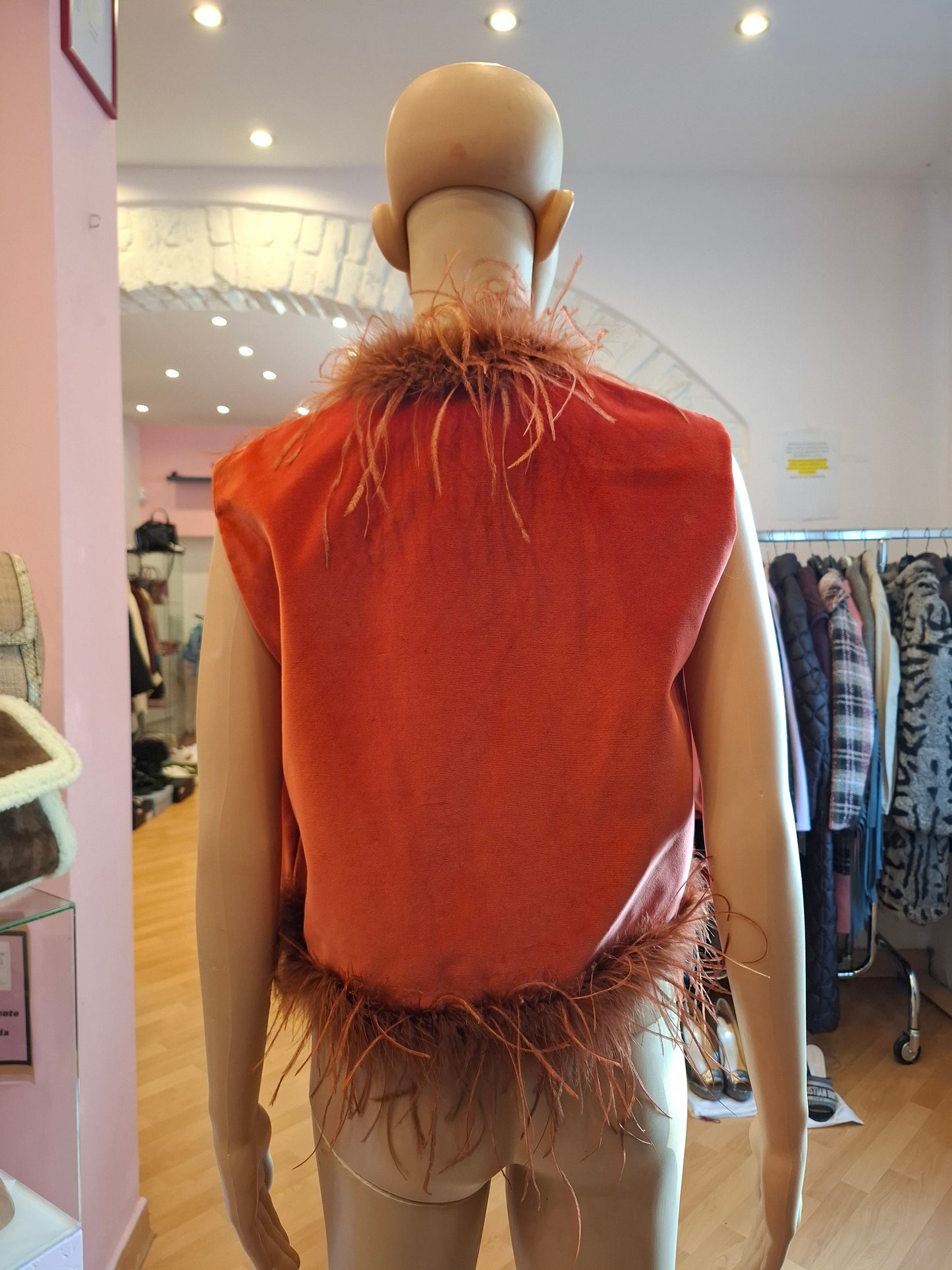 Gilet velluto&piume tg S/M