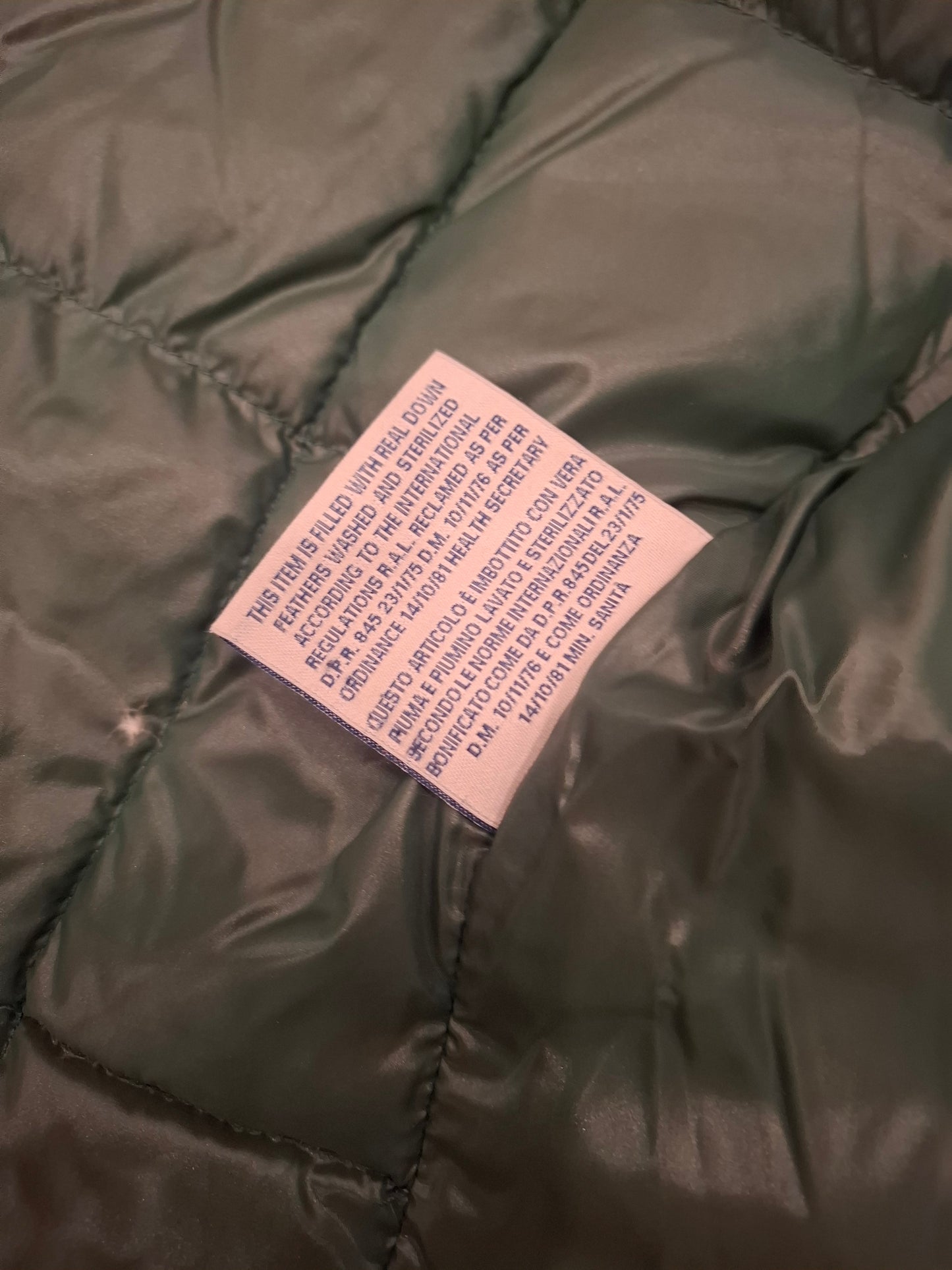 Moncler maschile tg 1 verdone