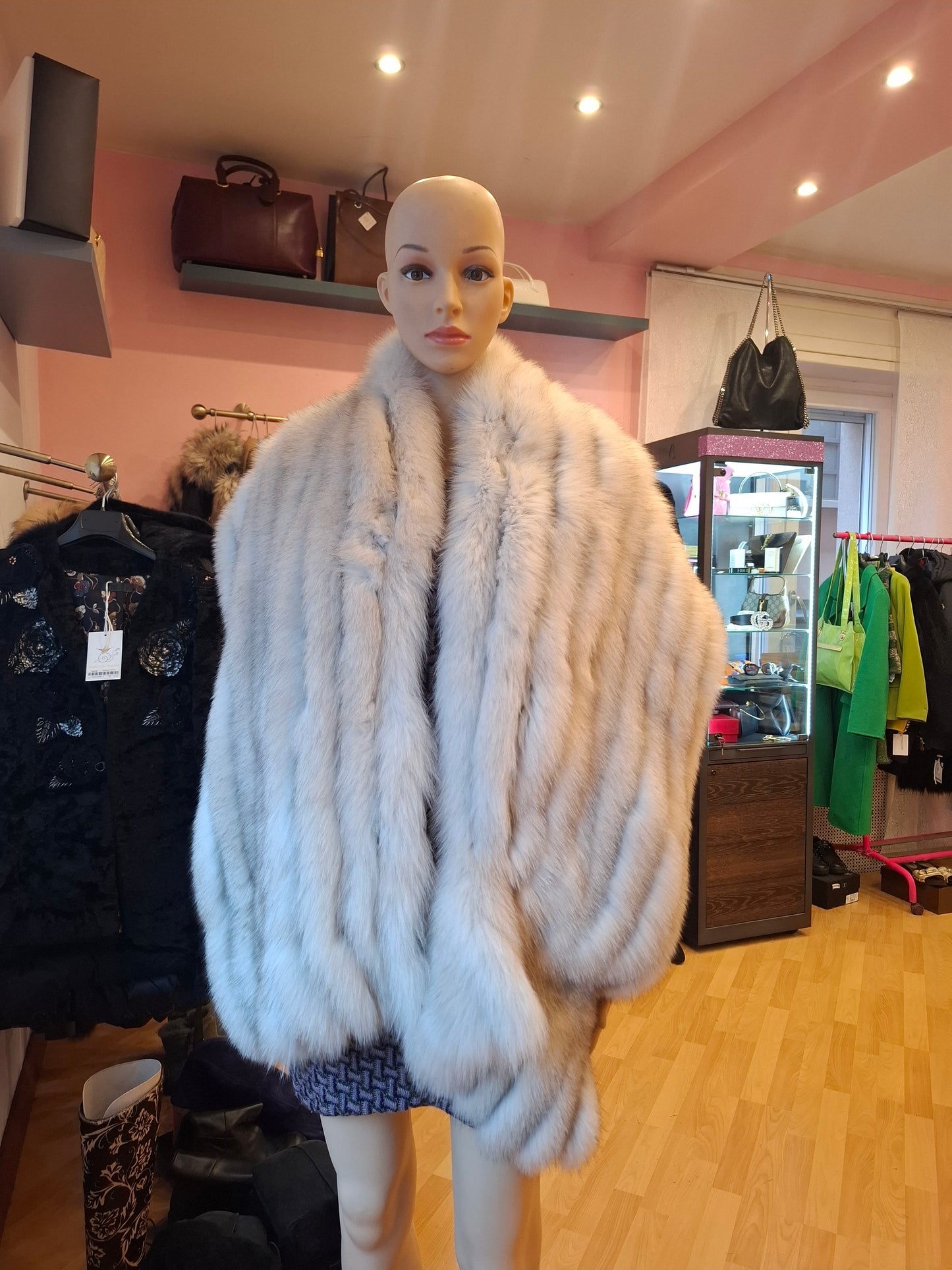 Stola volpe azzurra tg U