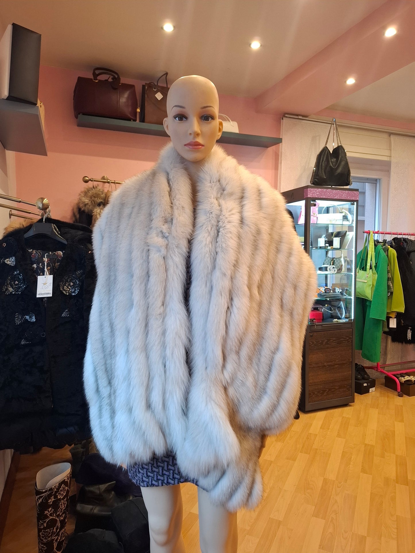 Stola volpe azzurra tg U