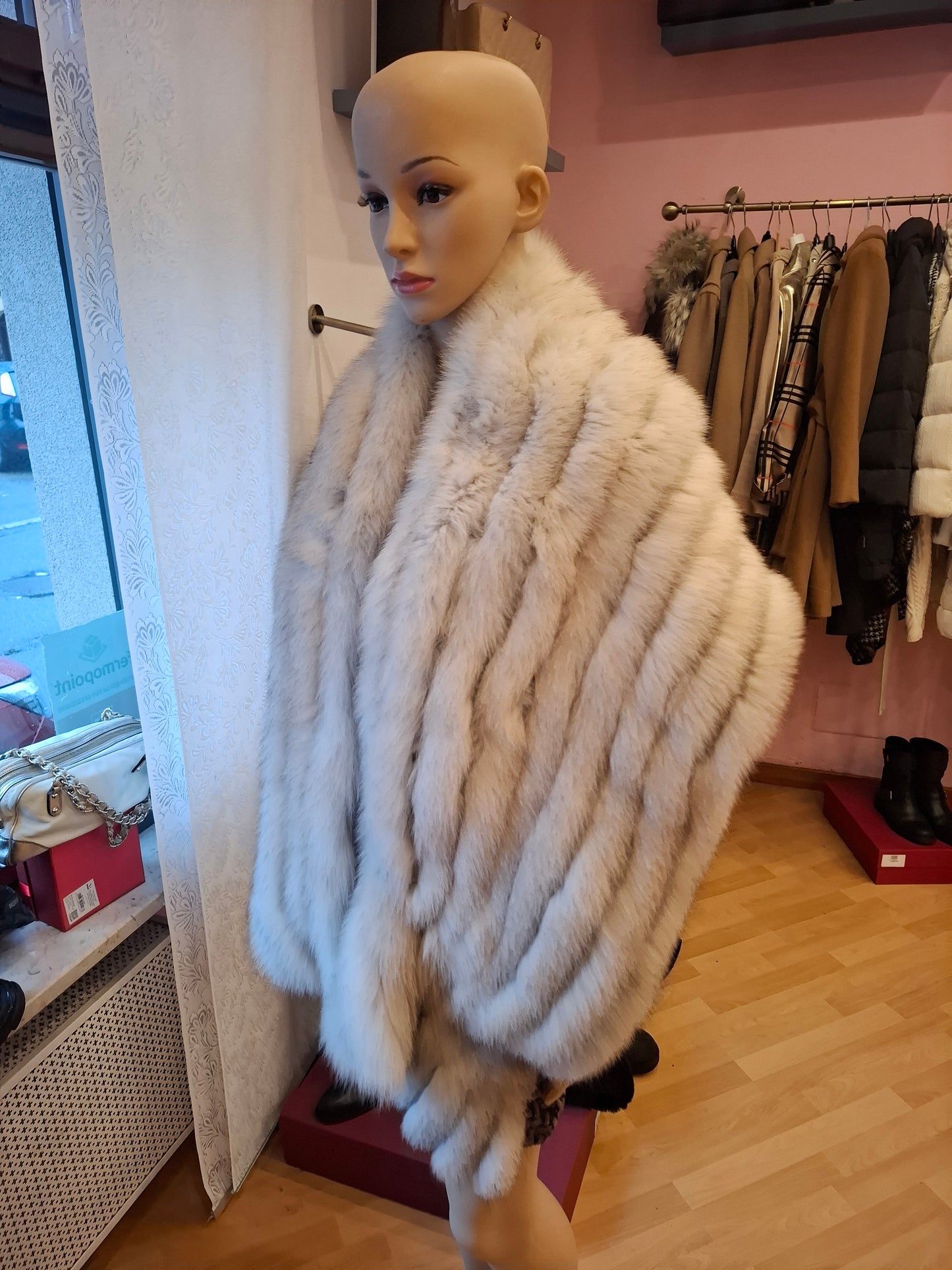 Stola volpe azzurra tg U