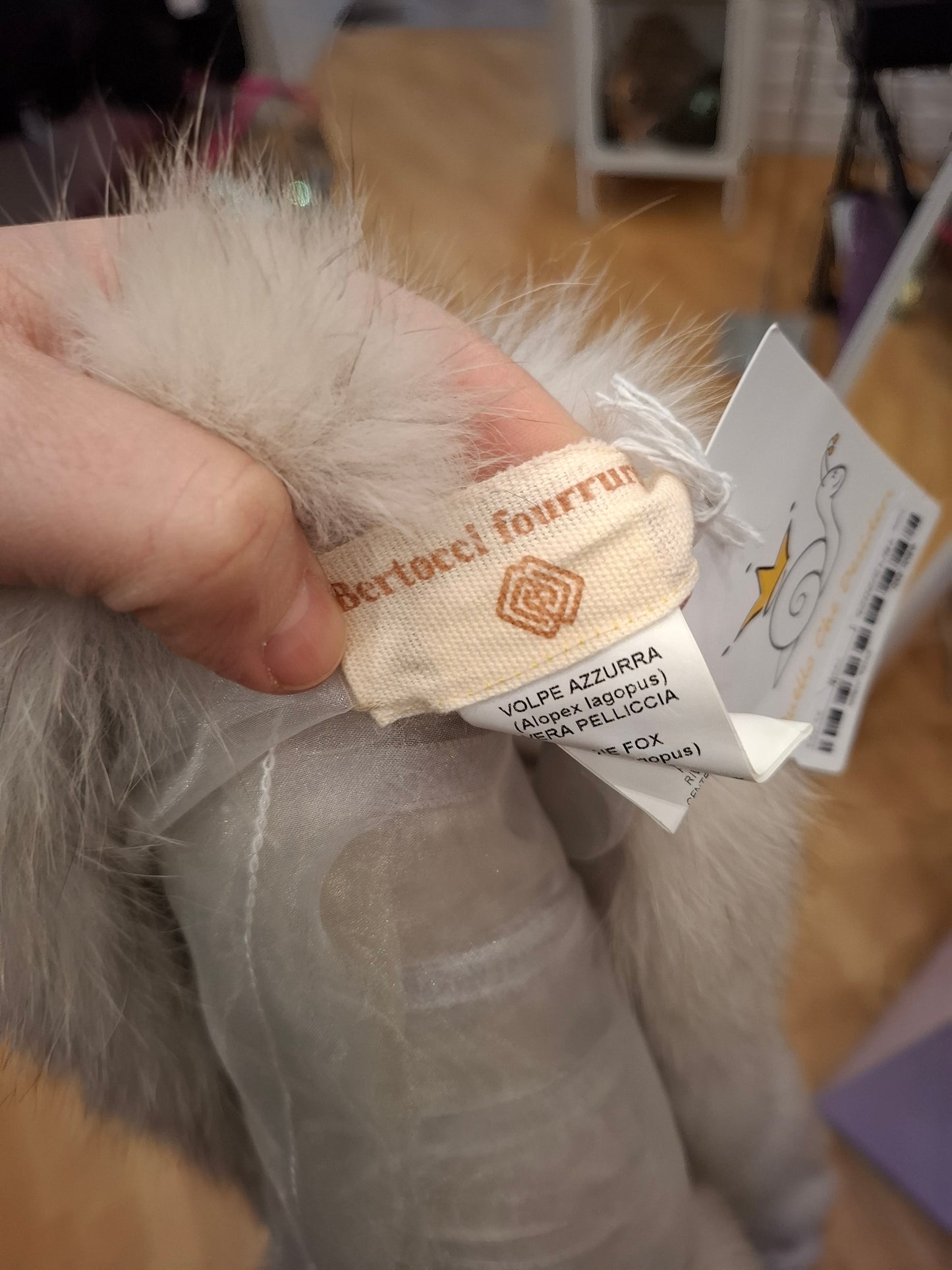 Stola volpe azzurra tg U