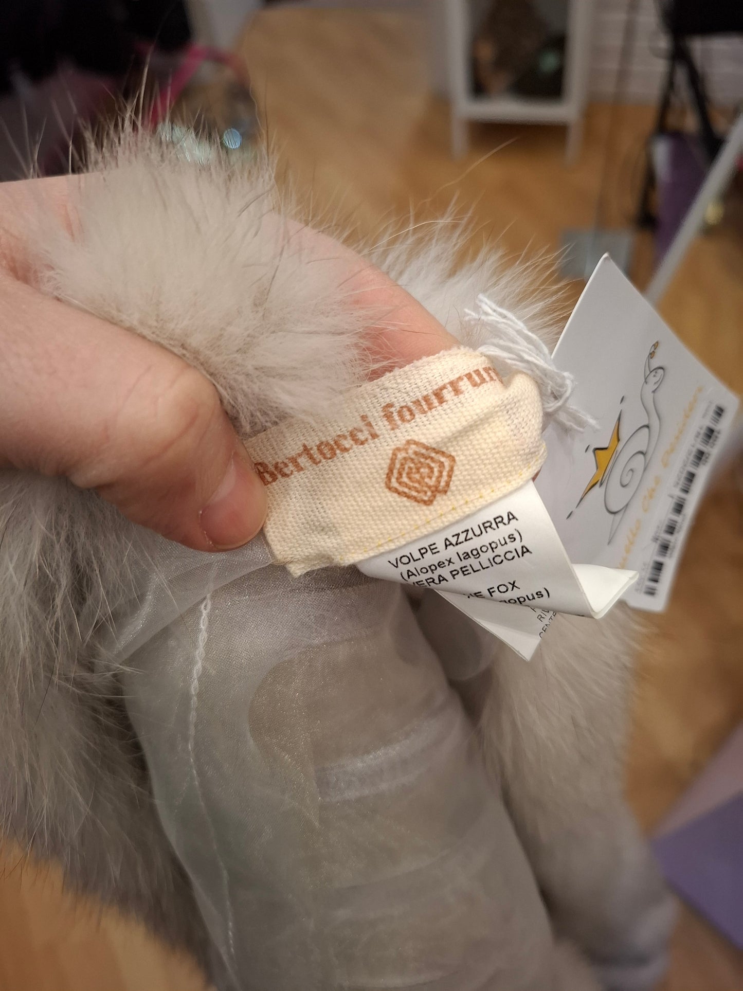 Stola volpe azzurra tg U