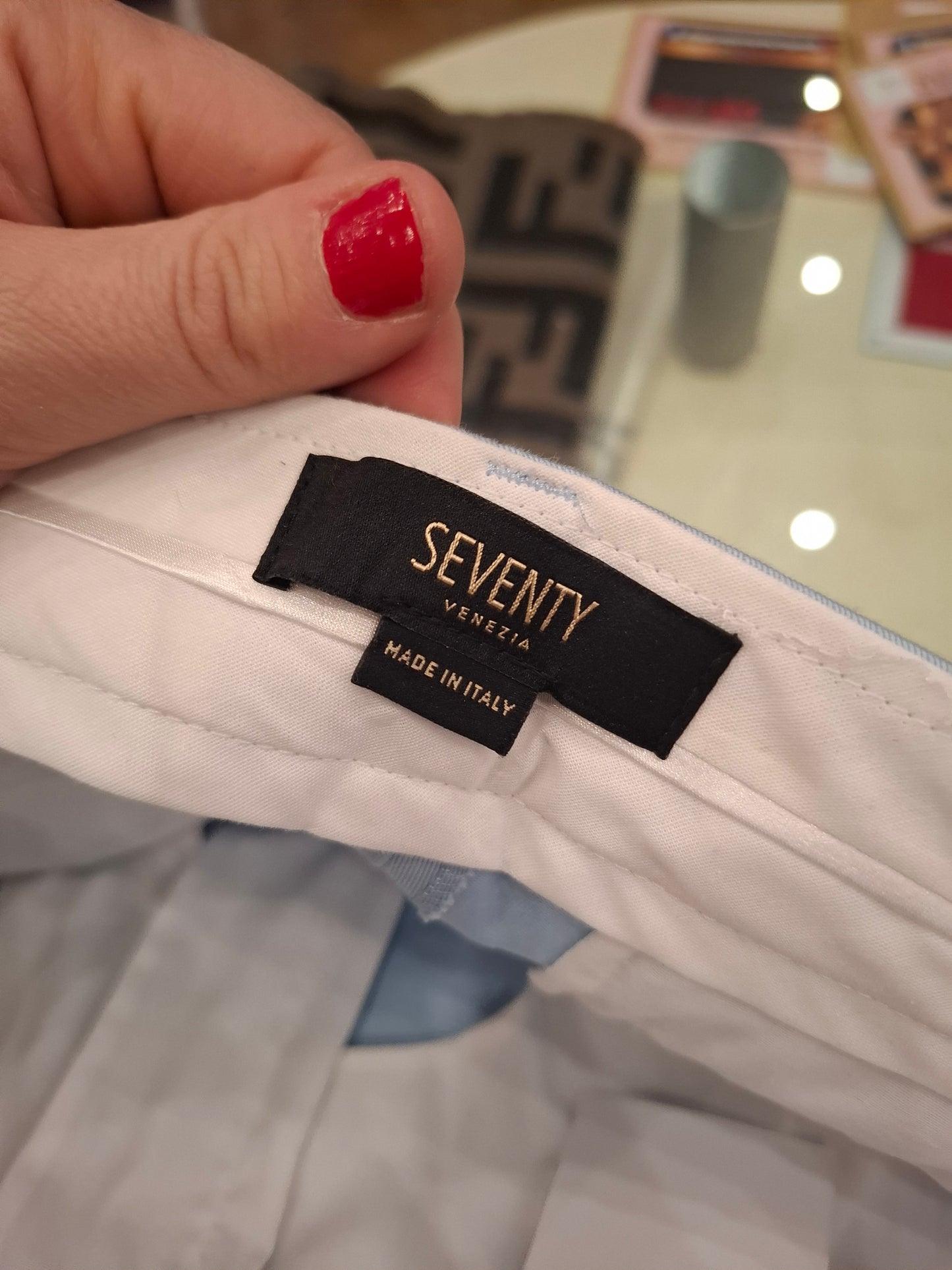 Pantalone Seventy tg 42 turchese