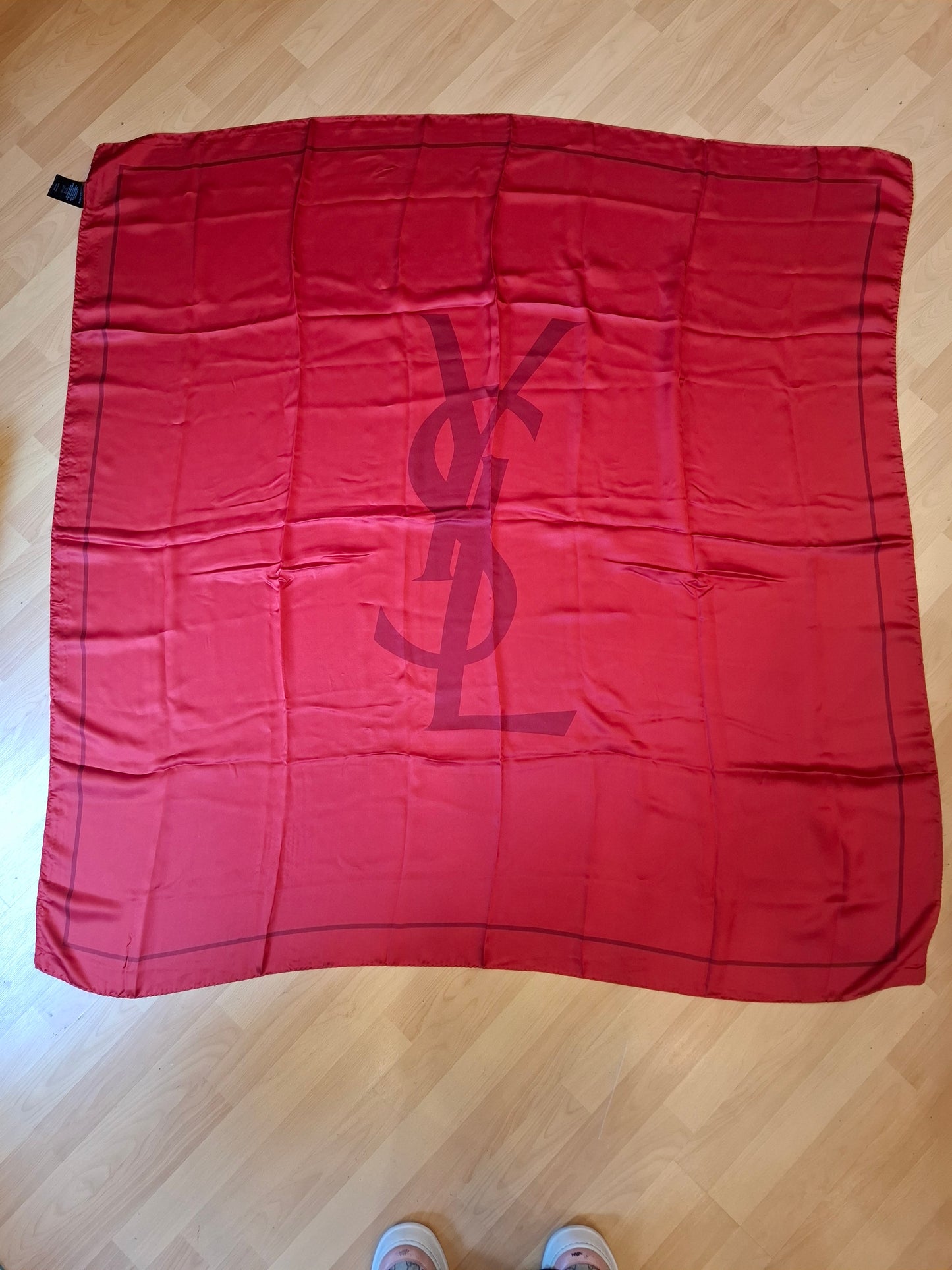 Foulard seta rosso Saint Laurent