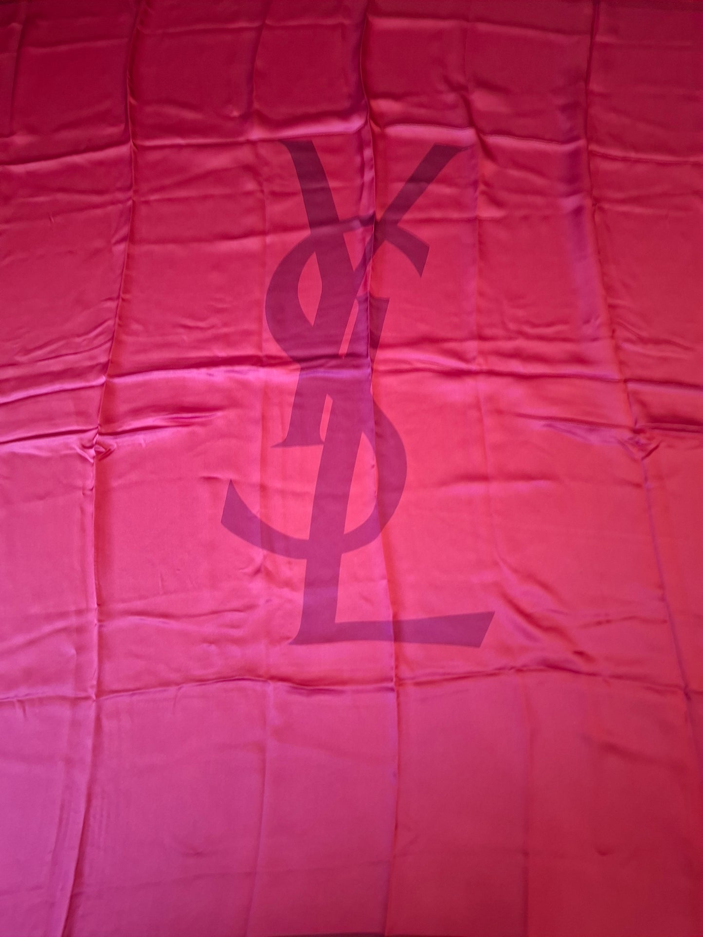 Foulard seta rosso Saint Laurent