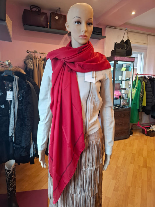Foulard seta rosso Saint Laurent