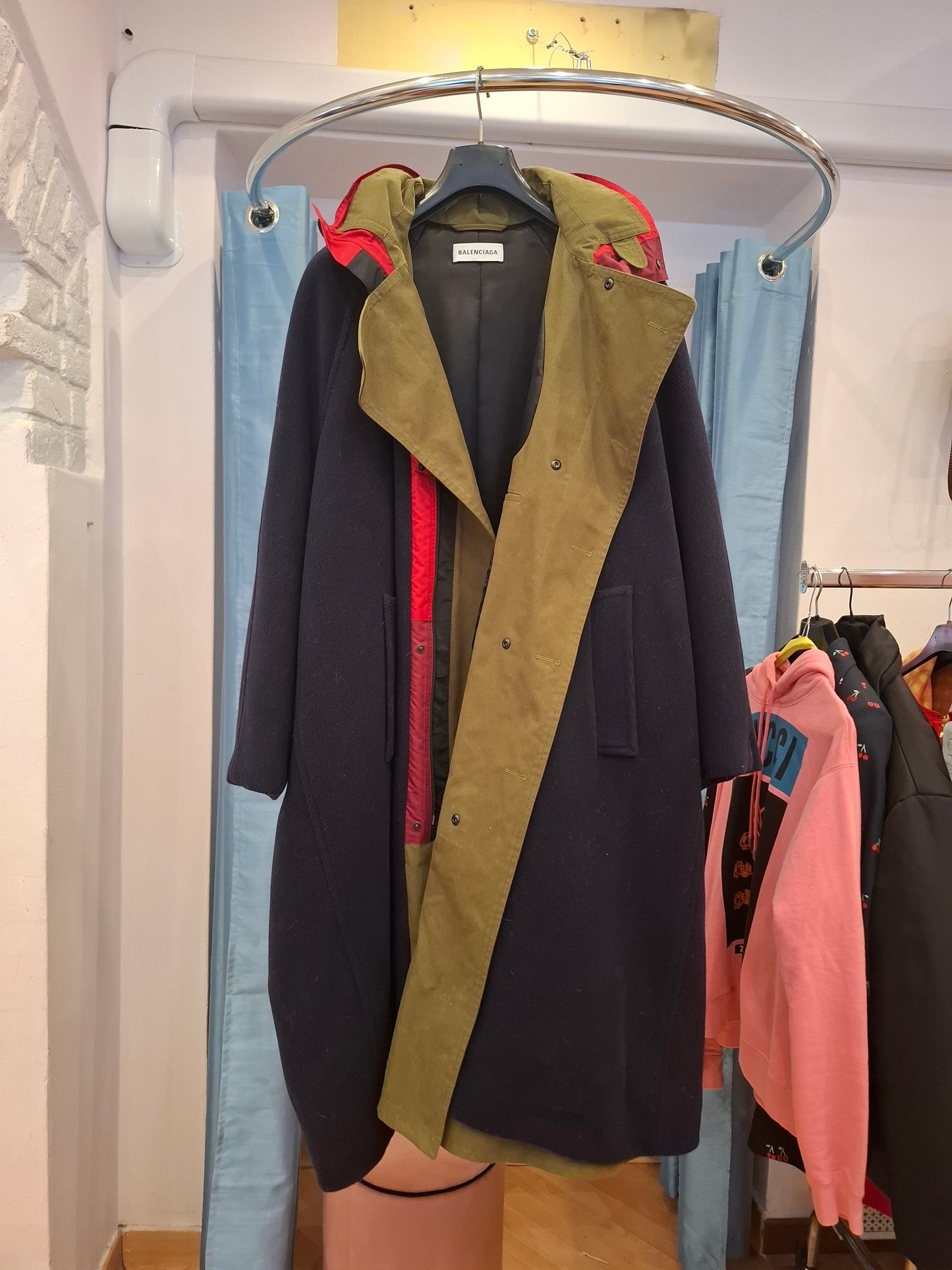 Cappotto blu Balenciaga tg 32 fr/ it 36 ma molto over