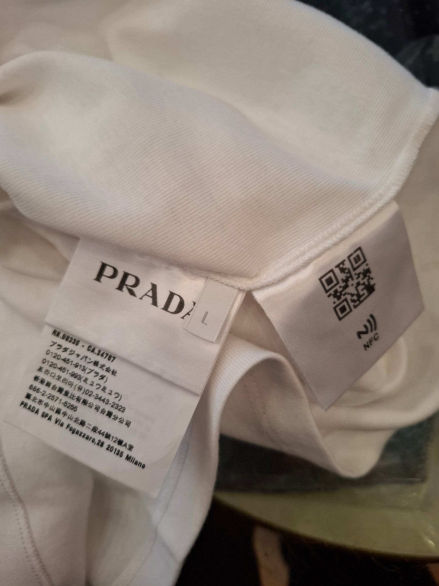 Canotta Prada tg L logo