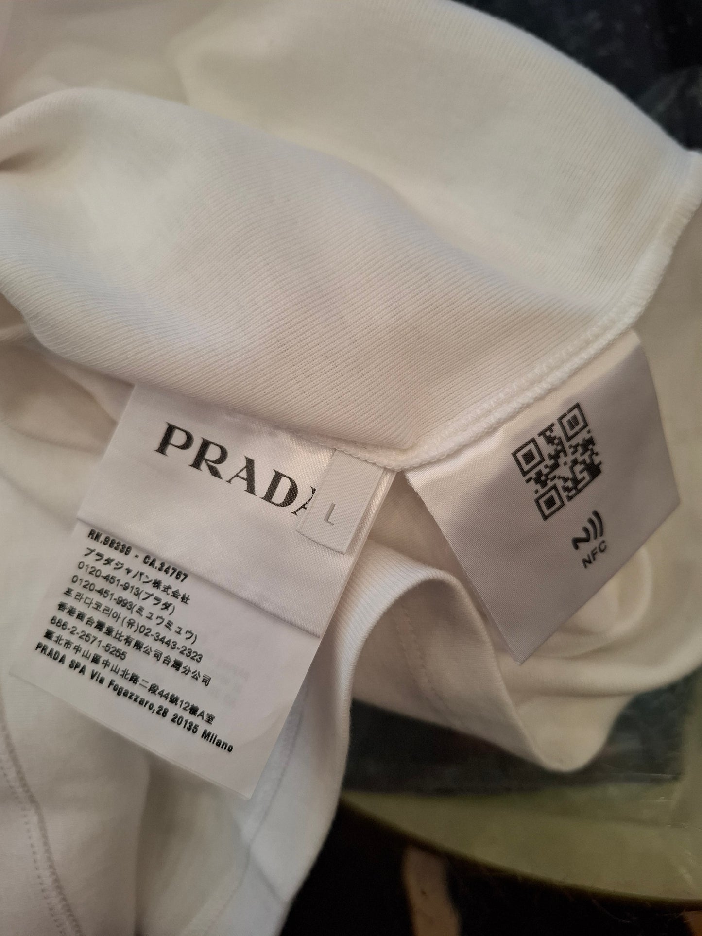 Canotta Prada tg L logo