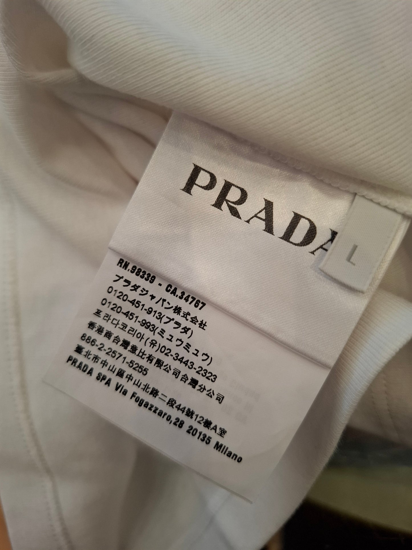 Canotta Prada tg L logo