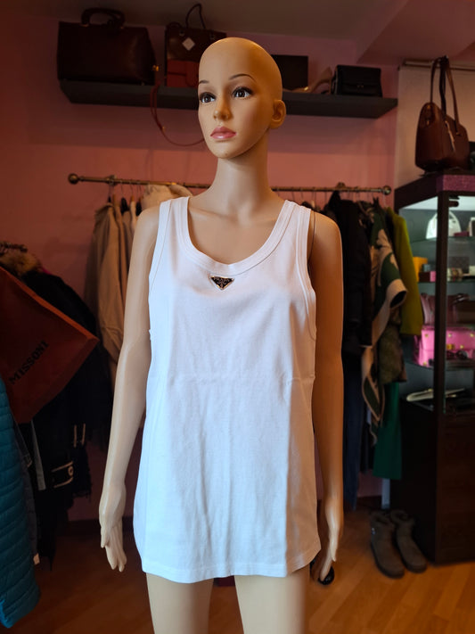 Canotta Prada tg L logo