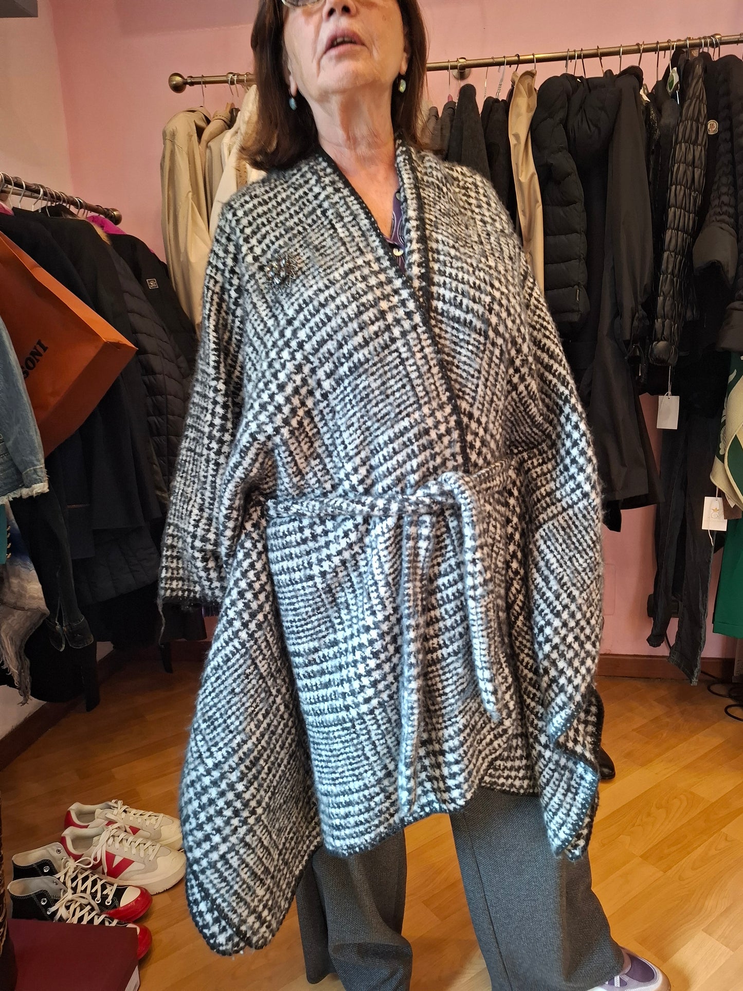 Mantella Liu Jo bianca nera tg U