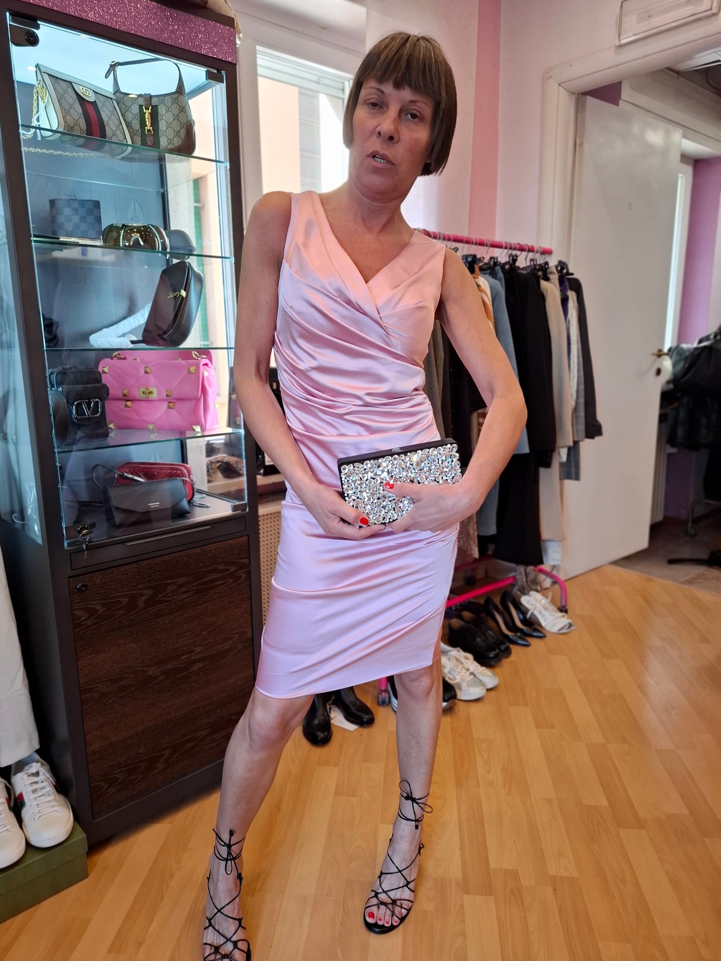 Abito Blumarine tg 40 rosa cipria