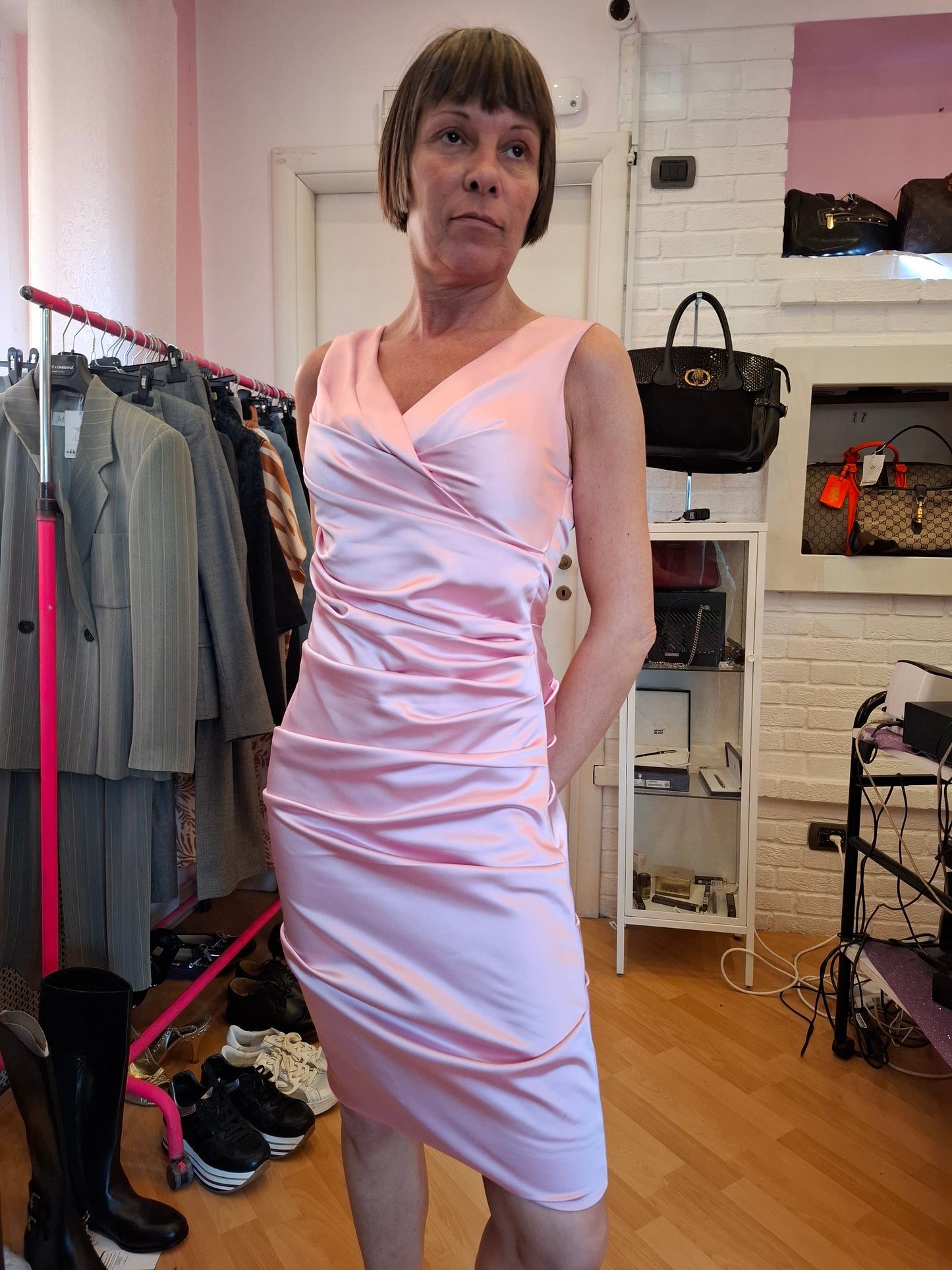 Abito Blumarine tg 40 rosa cipria