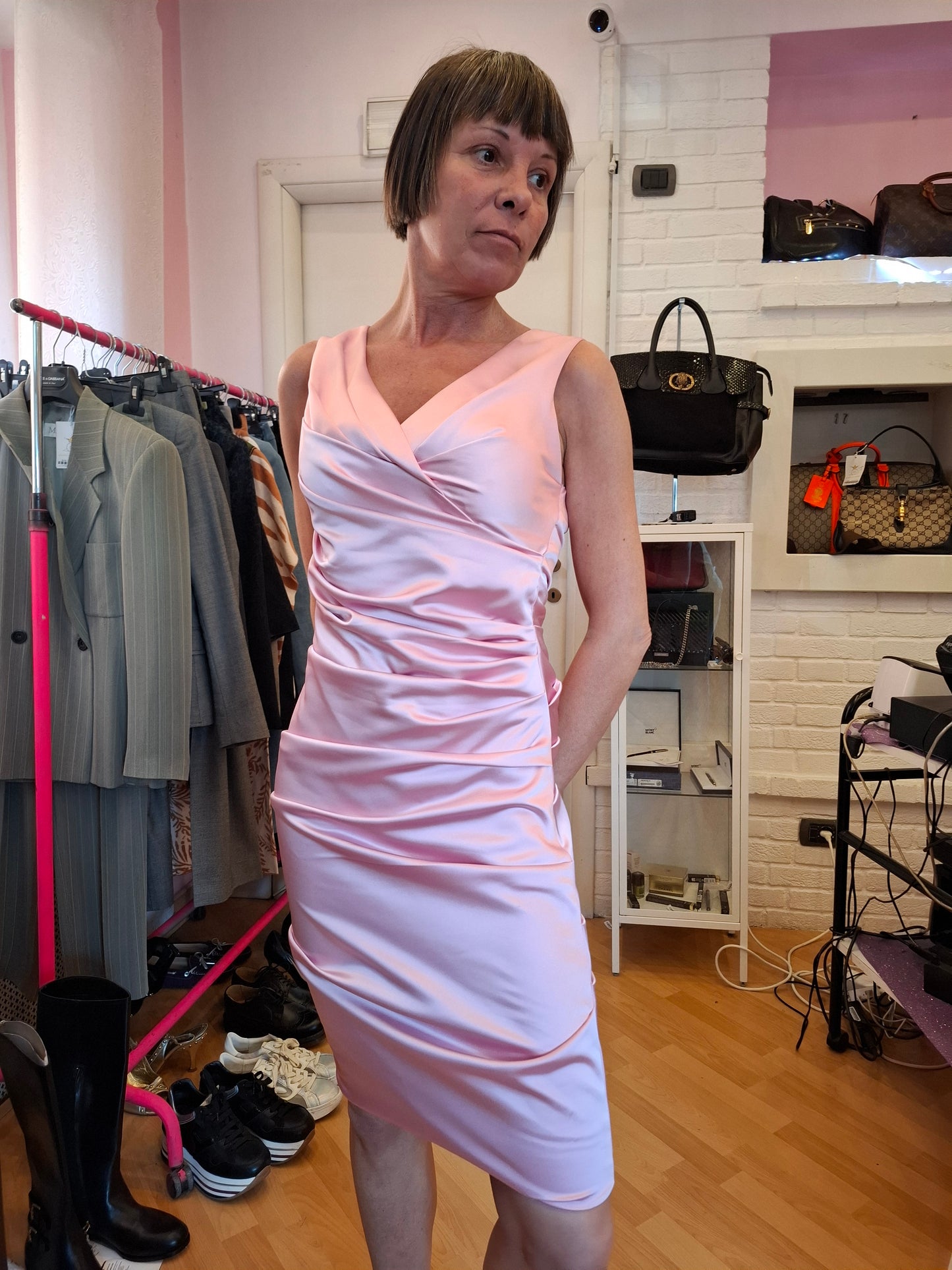 Abito Blumarine tg 40 rosa cipria