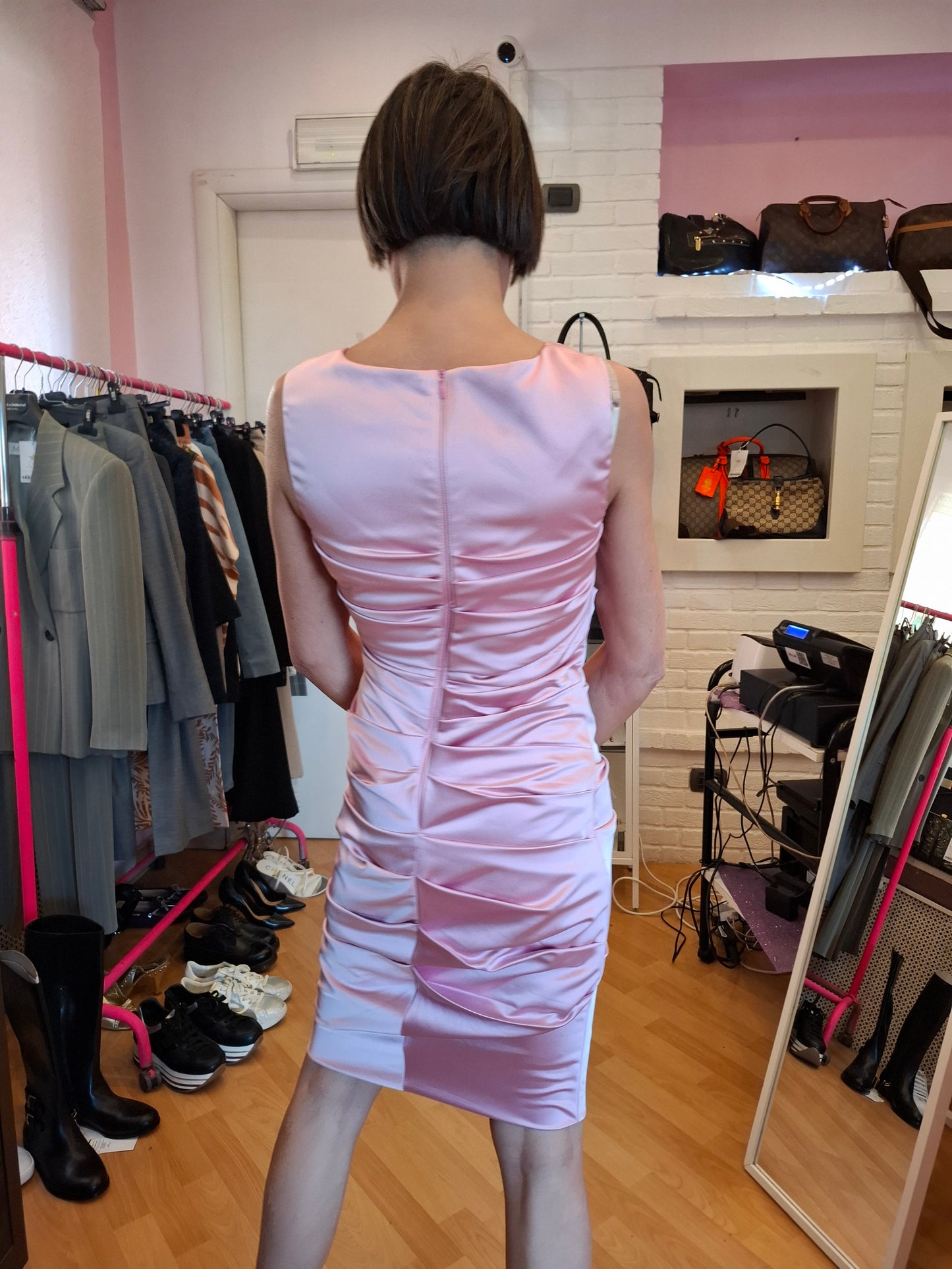 Abito Blumarine tg 40 rosa cipria