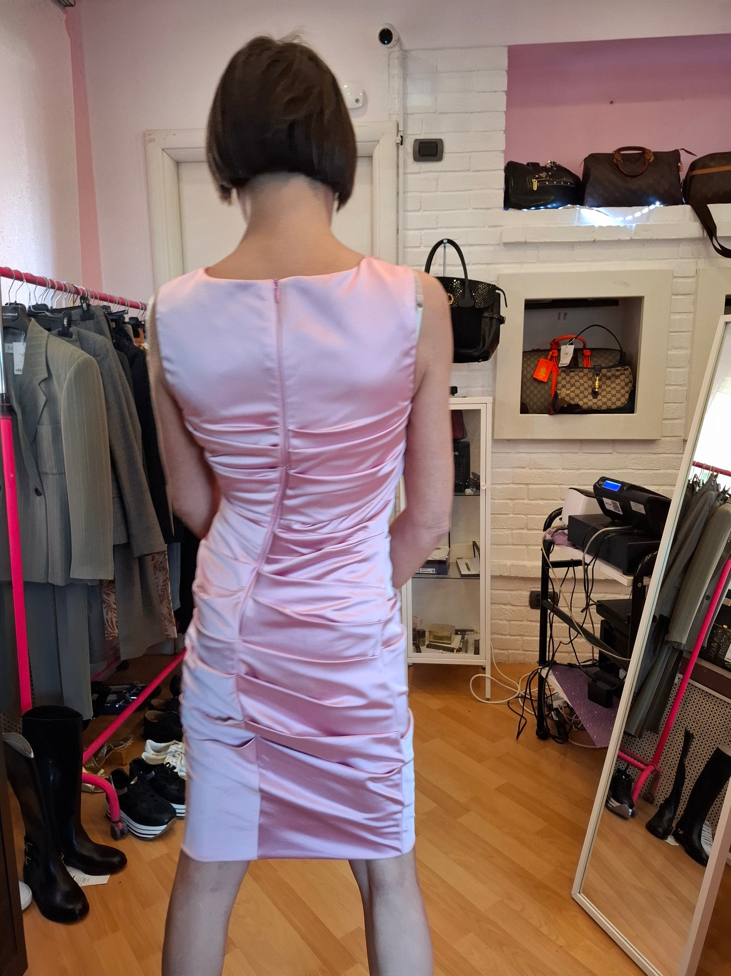 Abito Blumarine tg 40 rosa cipria