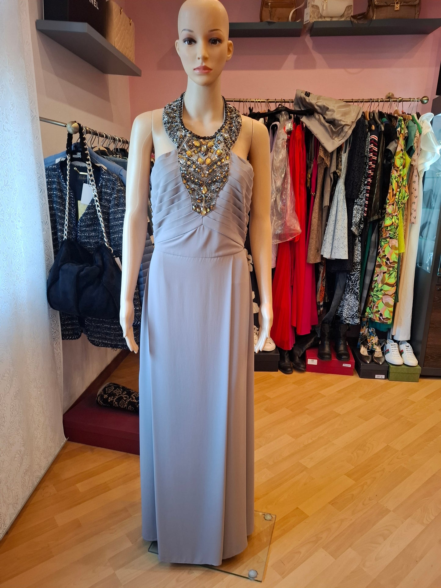 Abito Elisabetta Franchi da cerimonia + blazer abbinato tg 46 ridotta