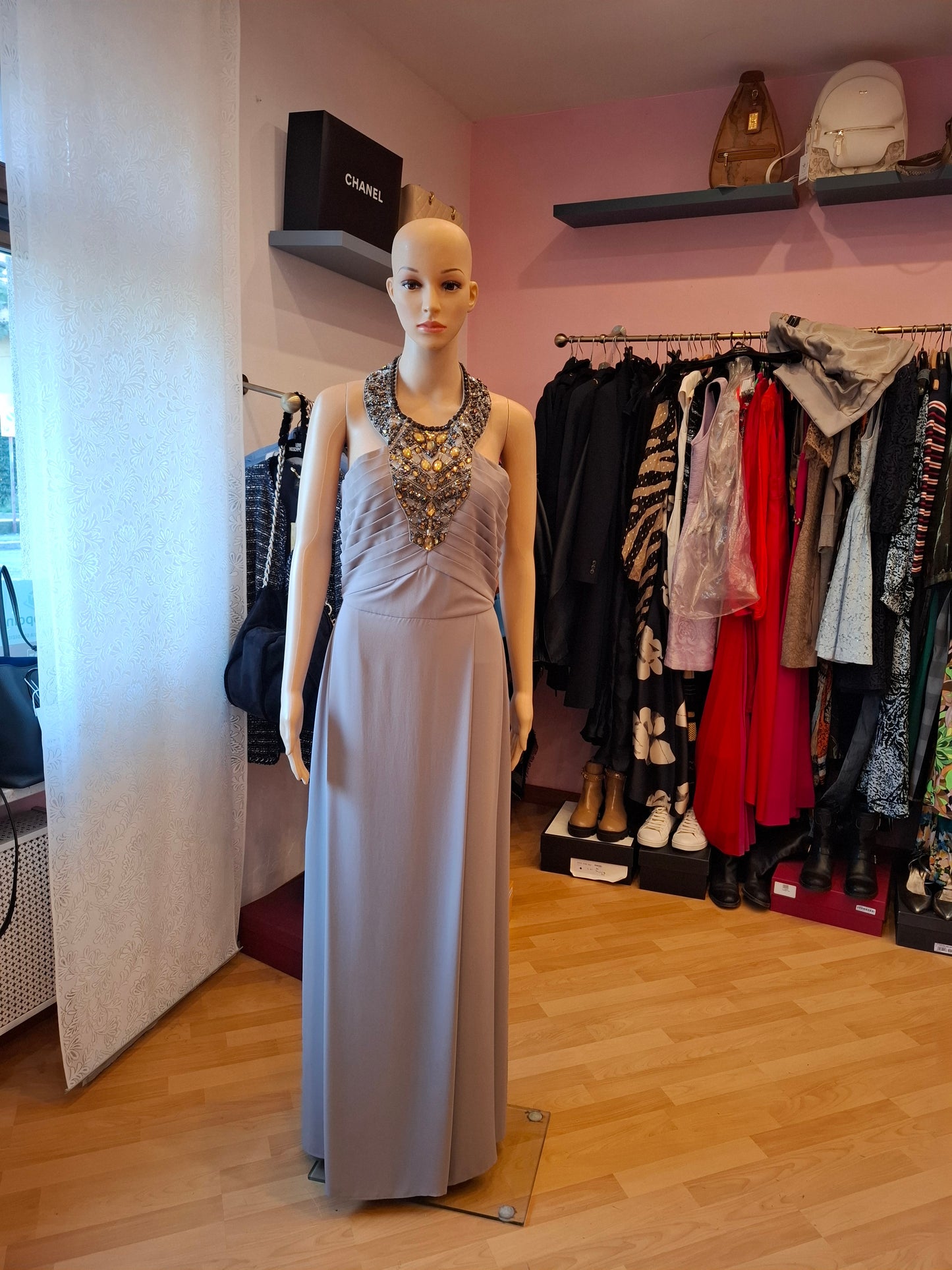 Abito Elisabetta Franchi da cerimonia + blazer abbinato tg 46 ridotta