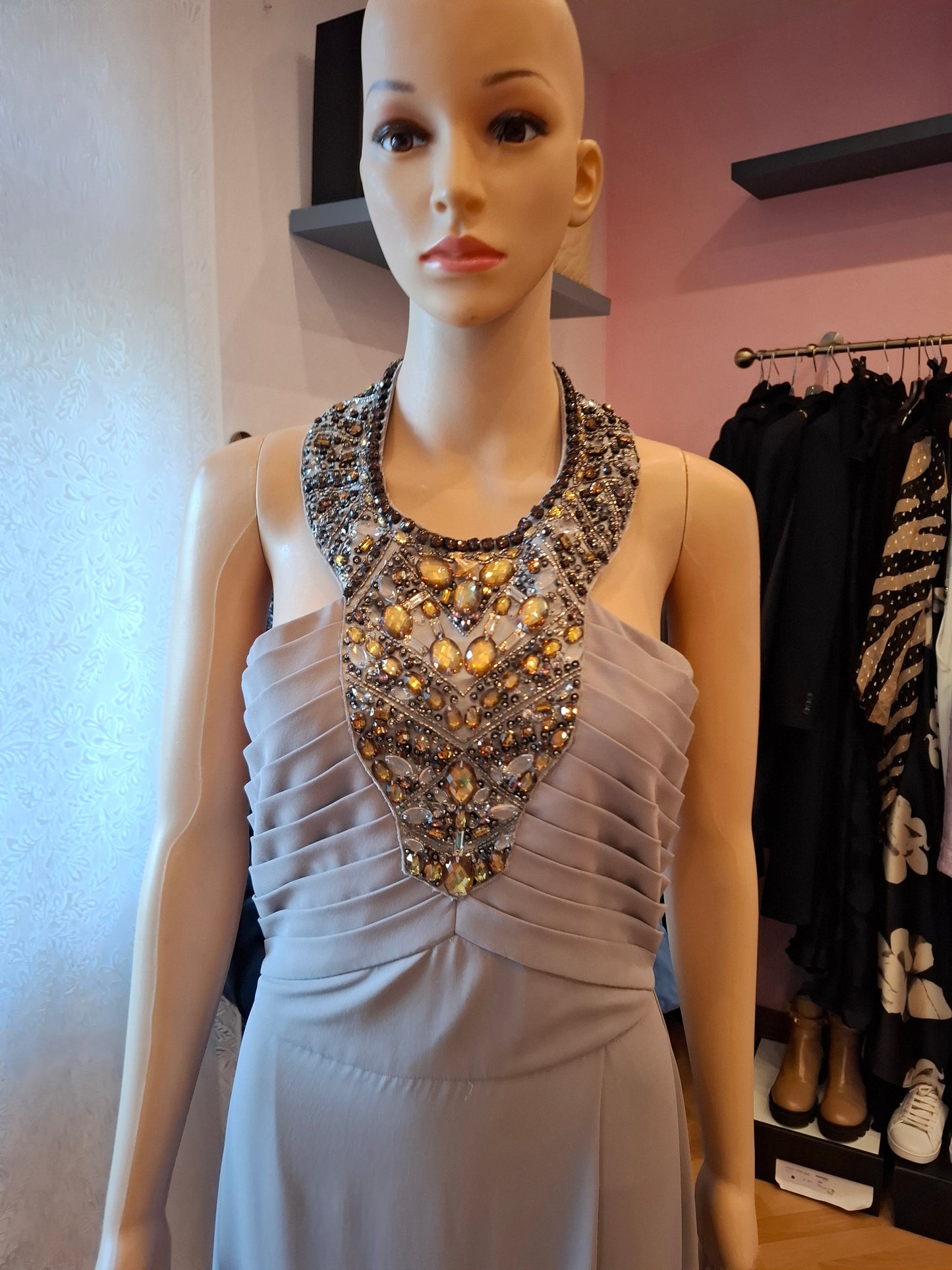 Abito Elisabetta Franchi da cerimonia + blazer abbinato tg 46 ridotta