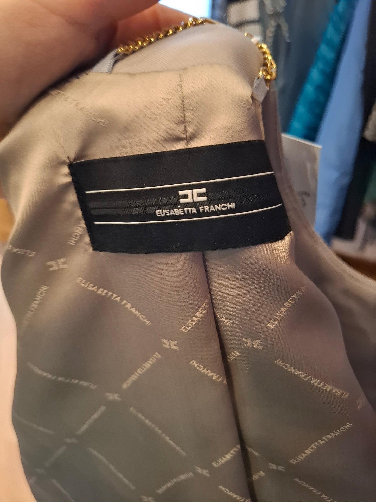 Abito Elisabetta Franchi da cerimonia + blazer abbinato tg 46 ridotta