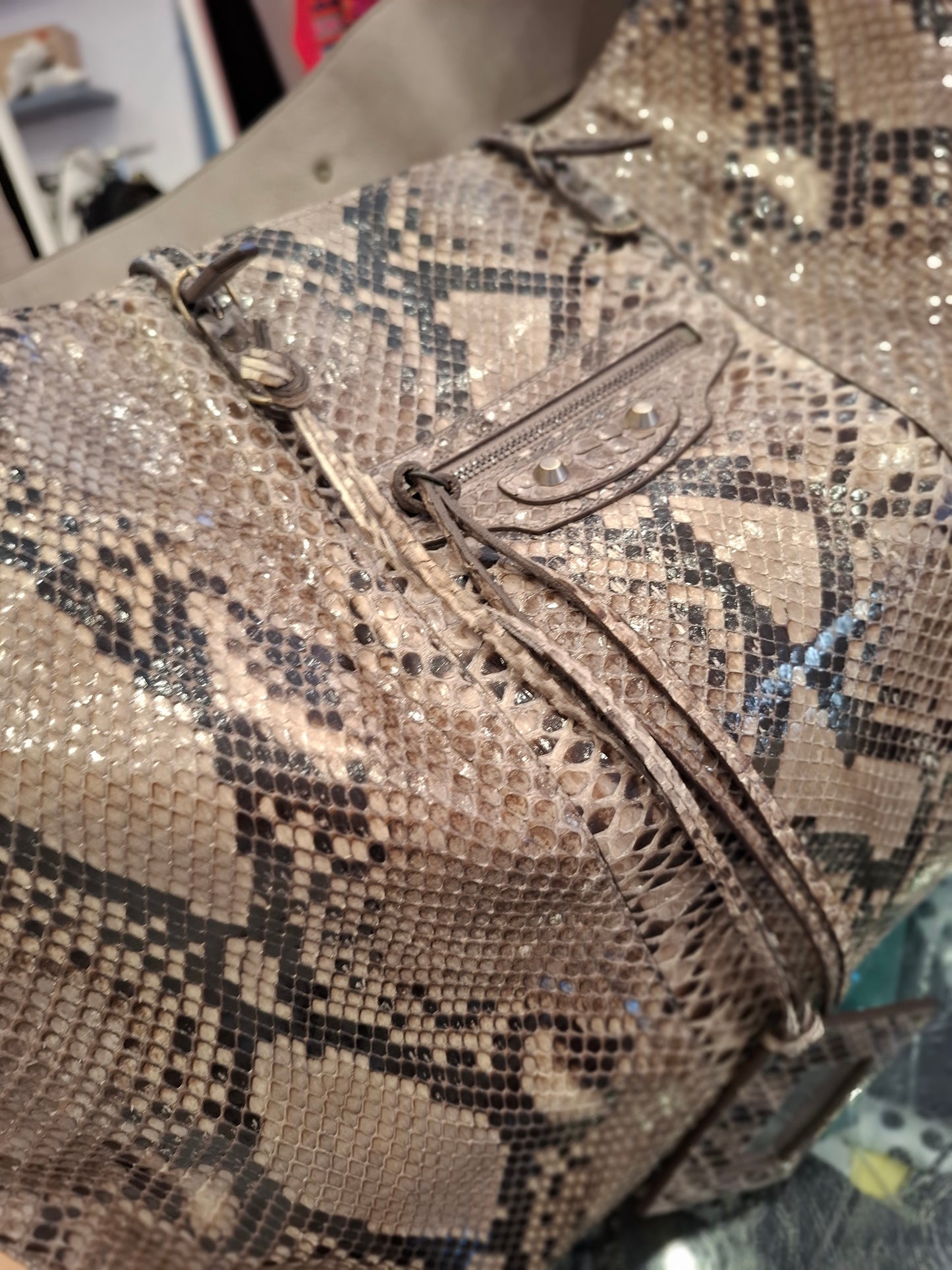 Borsa Balenciaga pitone